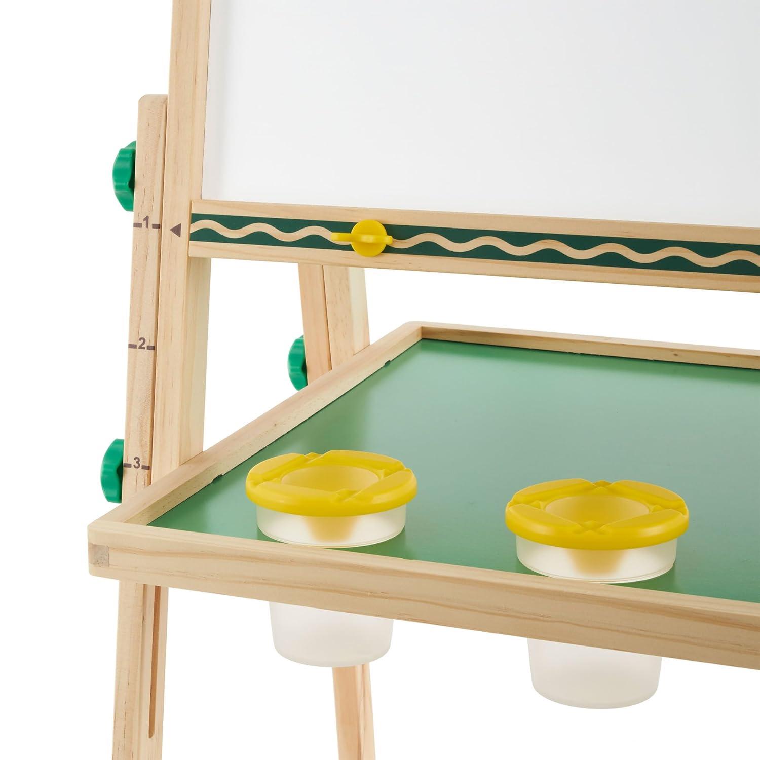 Crayola Kids Dual Sided Wooden Art Easel with Chalk and Dry Erase Markers