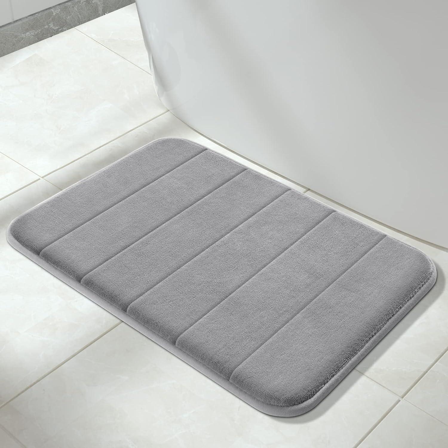 Memory Foam Bath Mat Rug, 24 x 17 Inches, Comfortable, Soft, Super Water Absorption