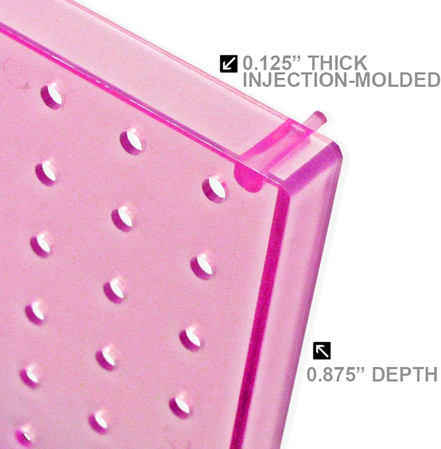 Chic Pink 70-Piece Pegboard Organizer Kit with Styrene Panels