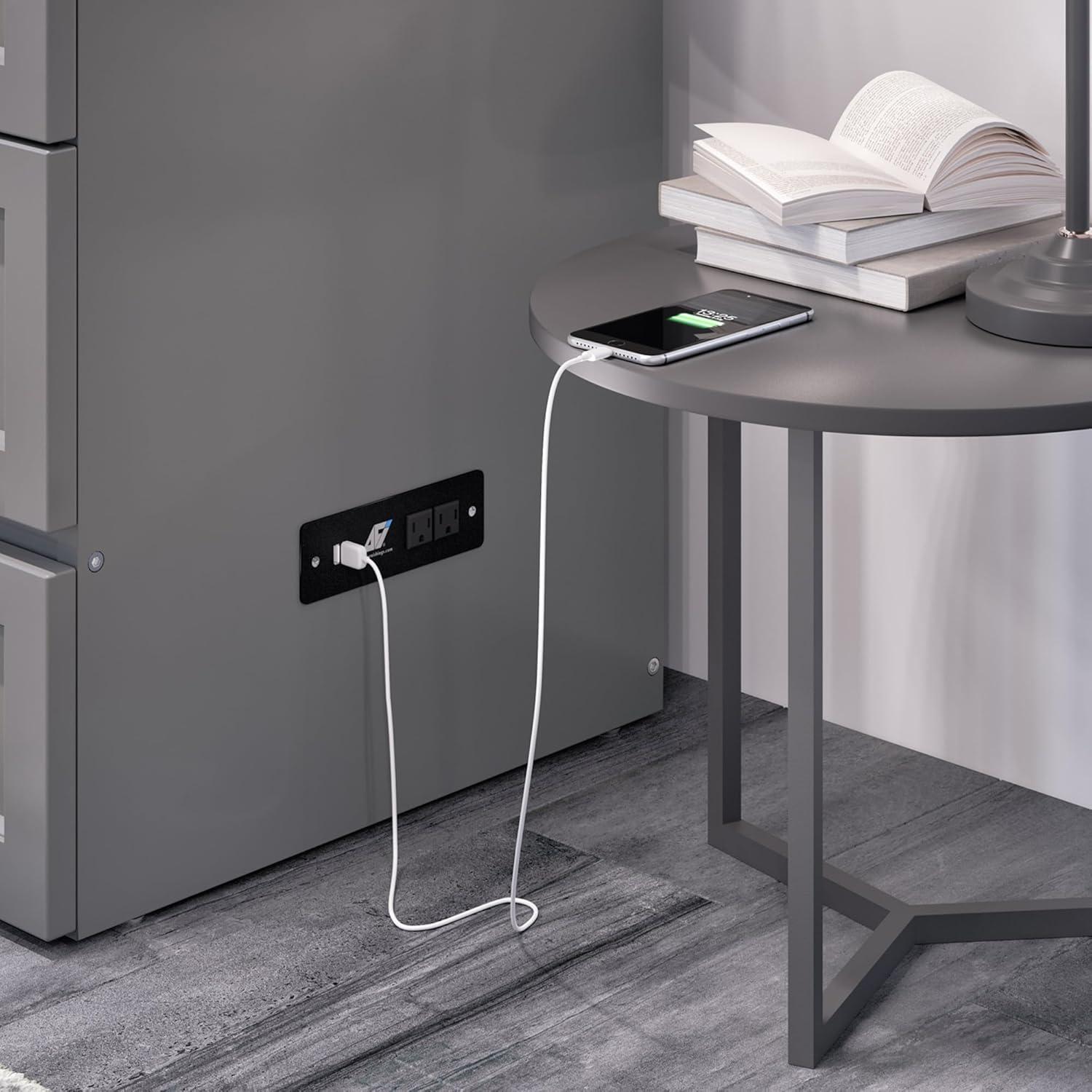 Full Northfield Murphy Bed Chest in Gray