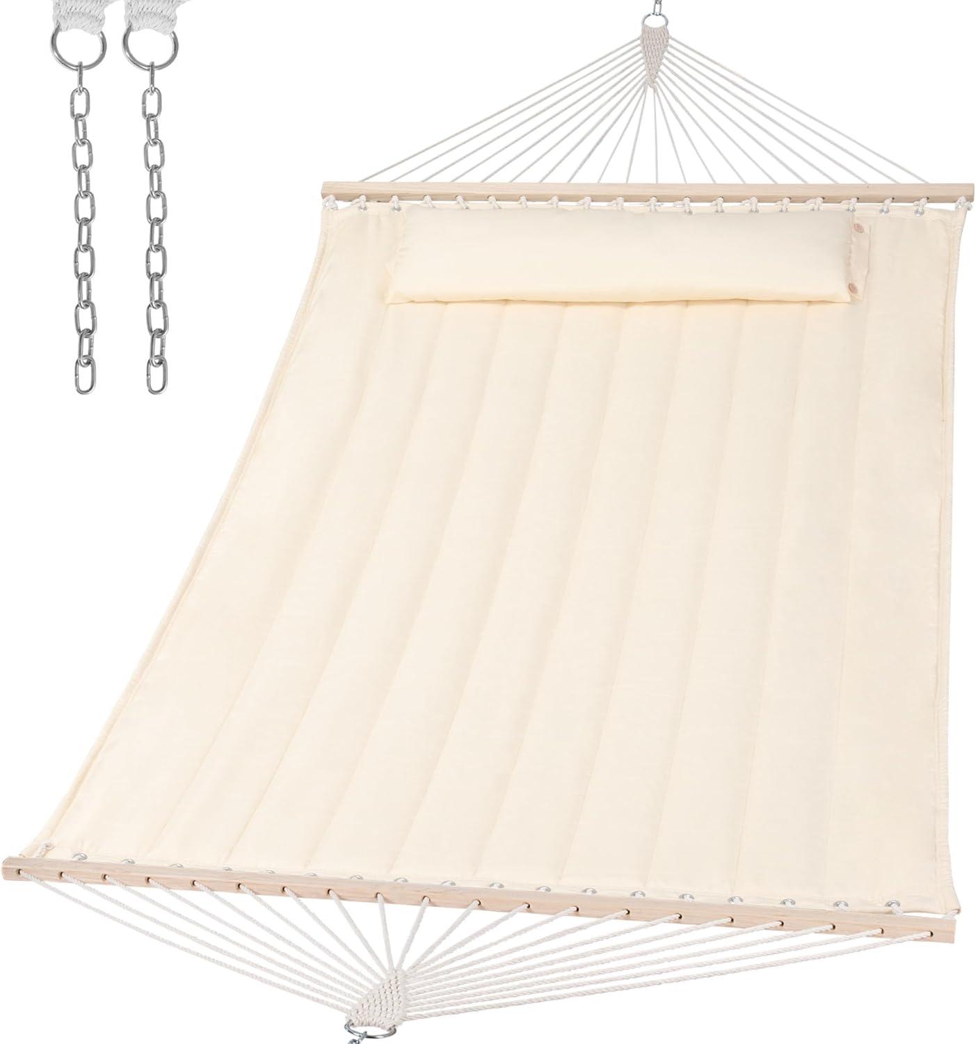 2-Person Quilted Polyester Spreader Bar Hammock