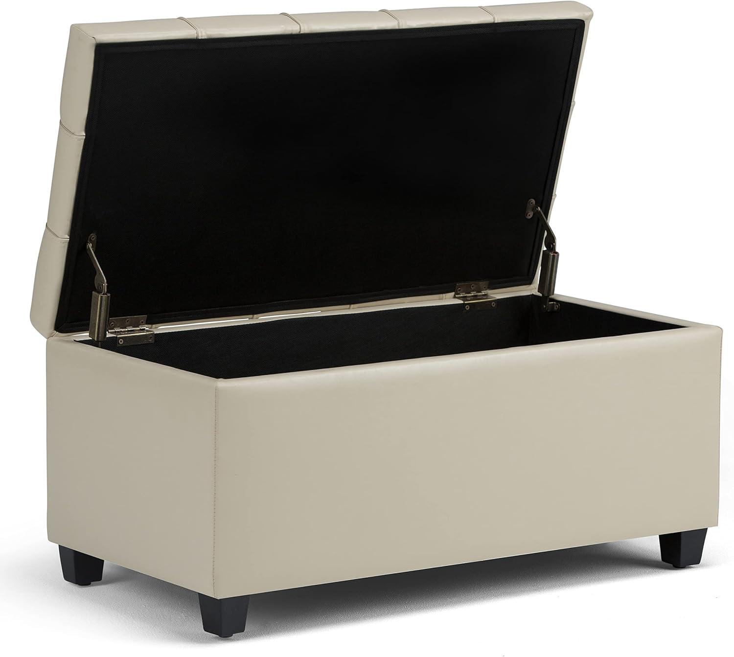 Edwinton Faux Leather Storage Ottoman