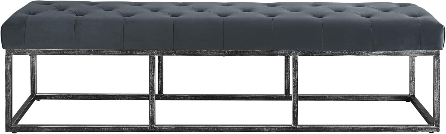 Danes Claire Tufted Bench with Iron Legs, Modern 72.5" Bench for Bedroom or Living Room
