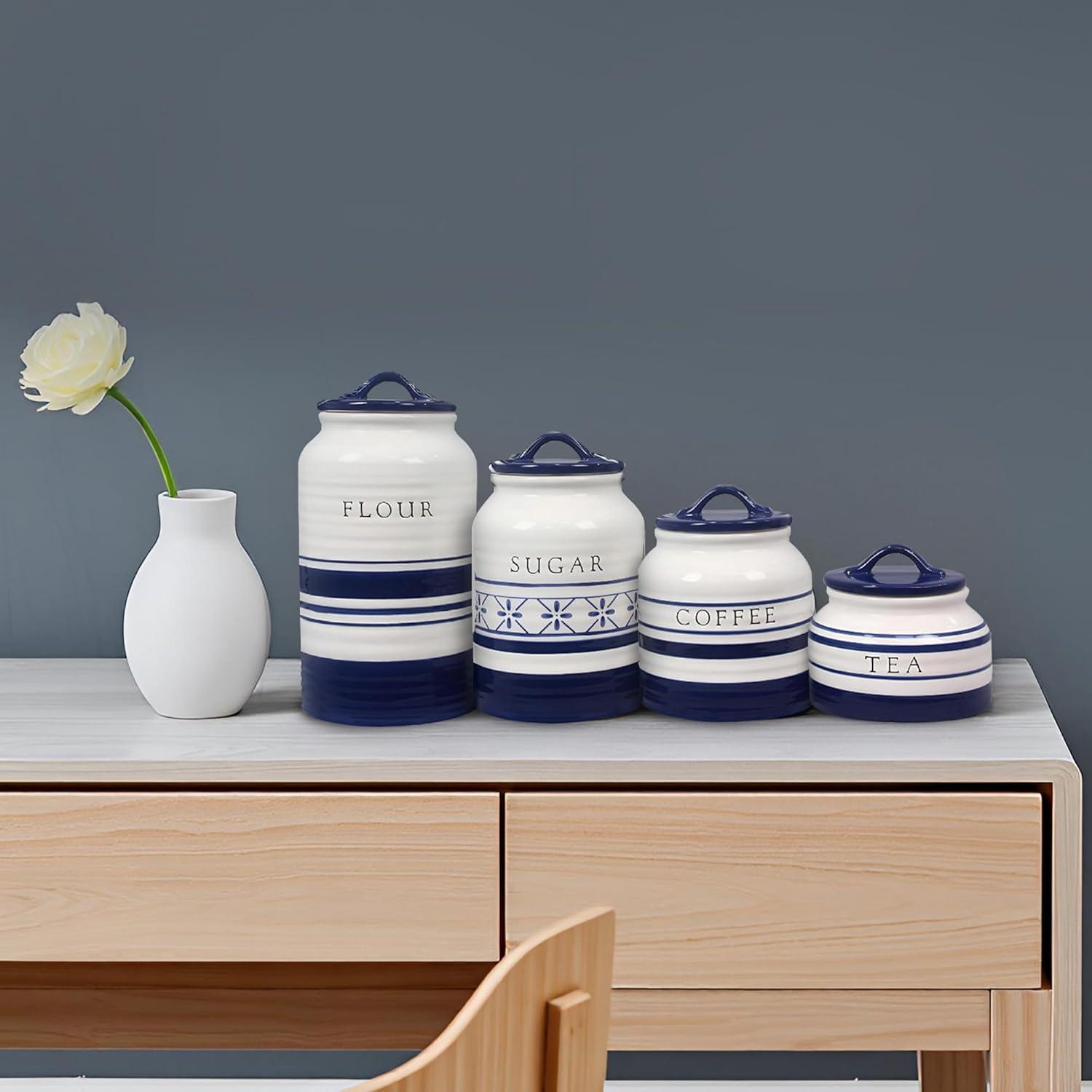 Love Happy Creations LLC Ceramic / Porcelain Canister - Set of 4 (Set of 4)