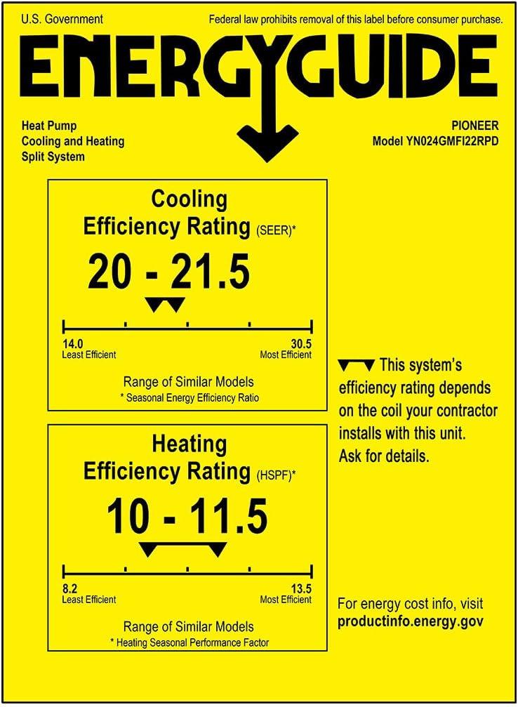 Pioneer 24,000 BTU White Ceiling Mount Cassette Mini Split Heat Pump
