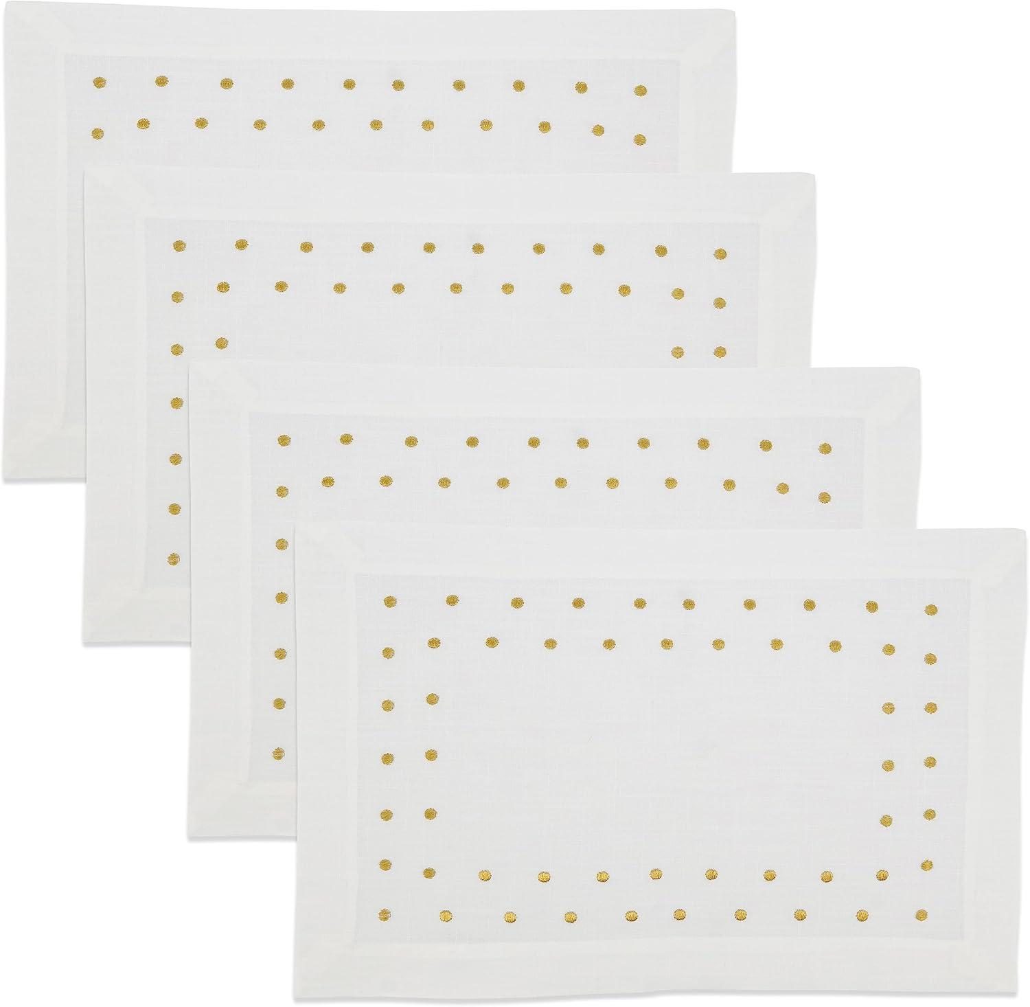 Saro Lifestyle Stylish Polka Dot Placemat (Set of 4),