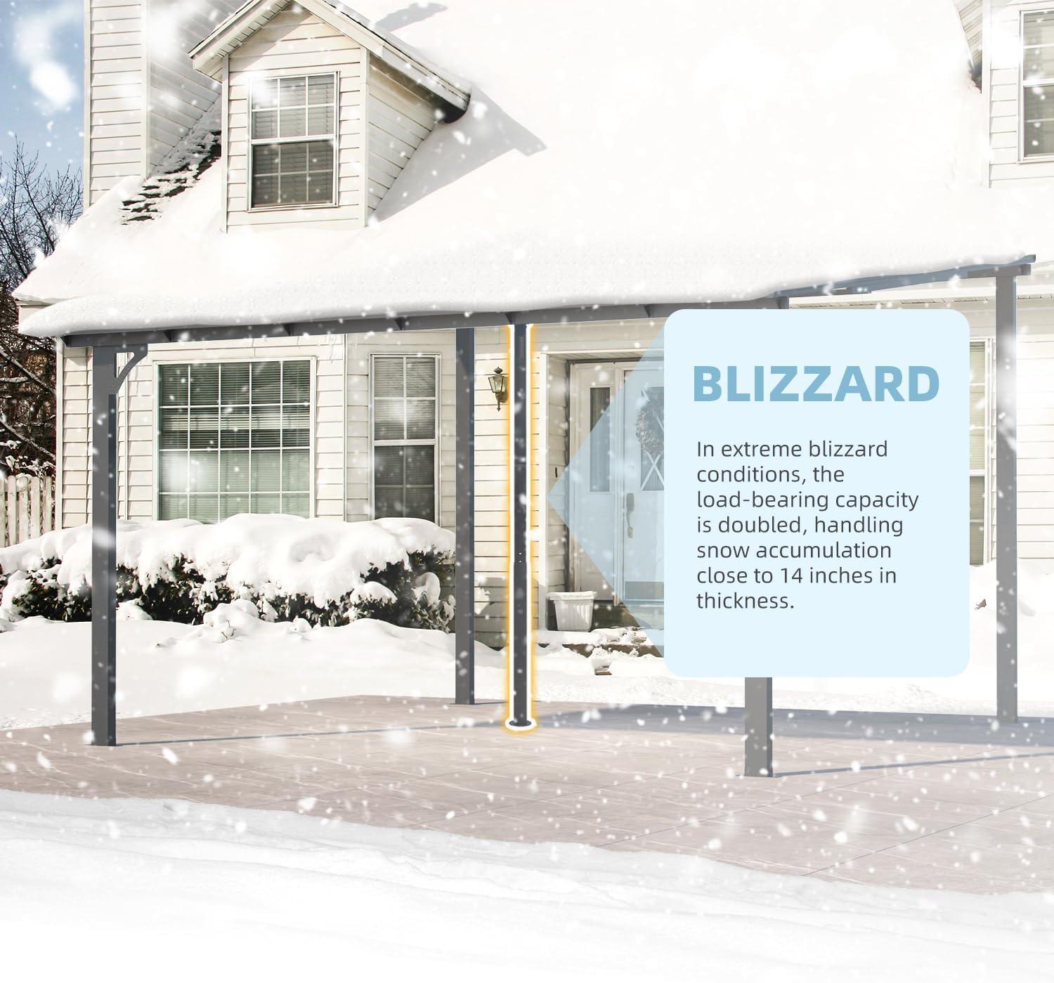 AECOJOY Universal Support Post for More Stability, Suitable for All AECOJOY Lean-to gazebo, Gazebo Accessories