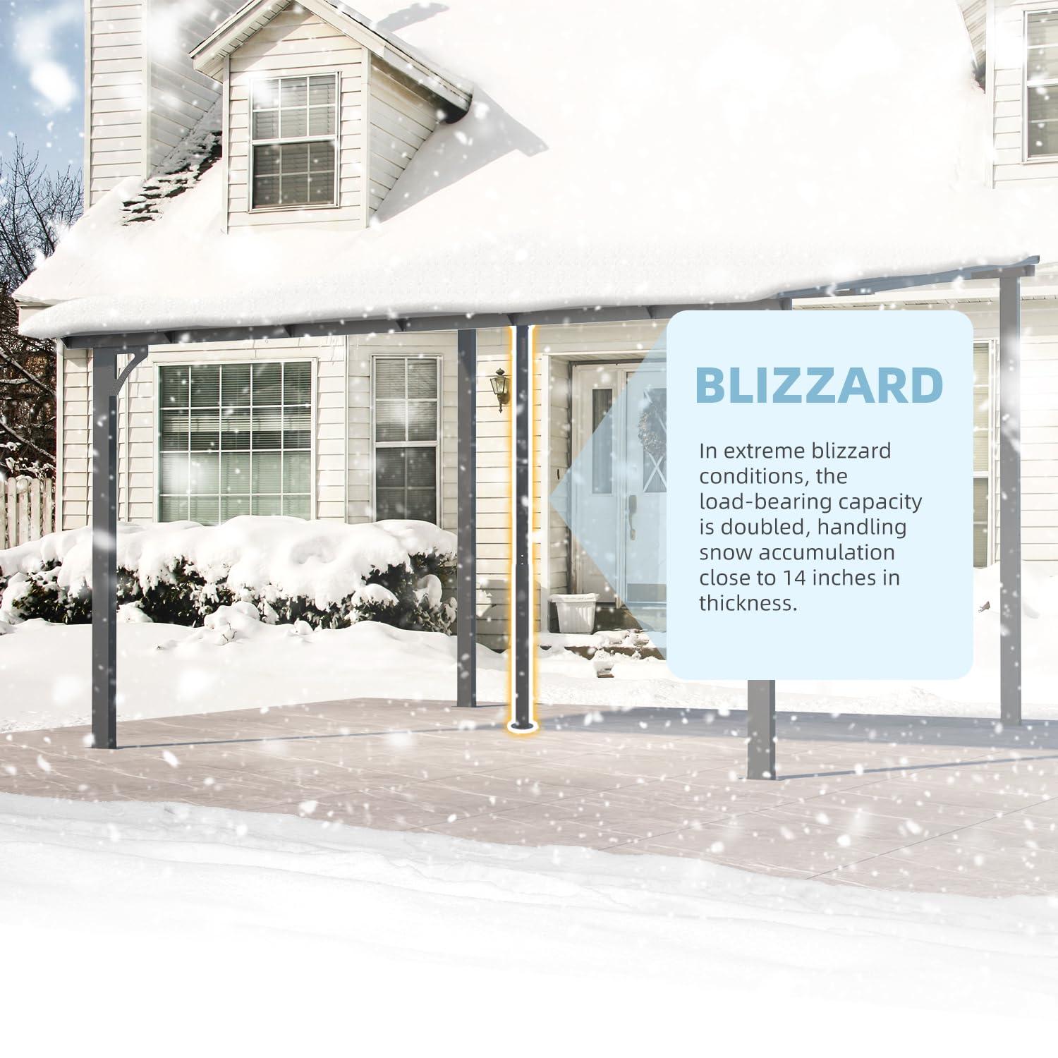 AECOJOY Universal Support Post for More Stability, Suitable for All AECOJOY Lean-to gazebo, Gazebo Accessories