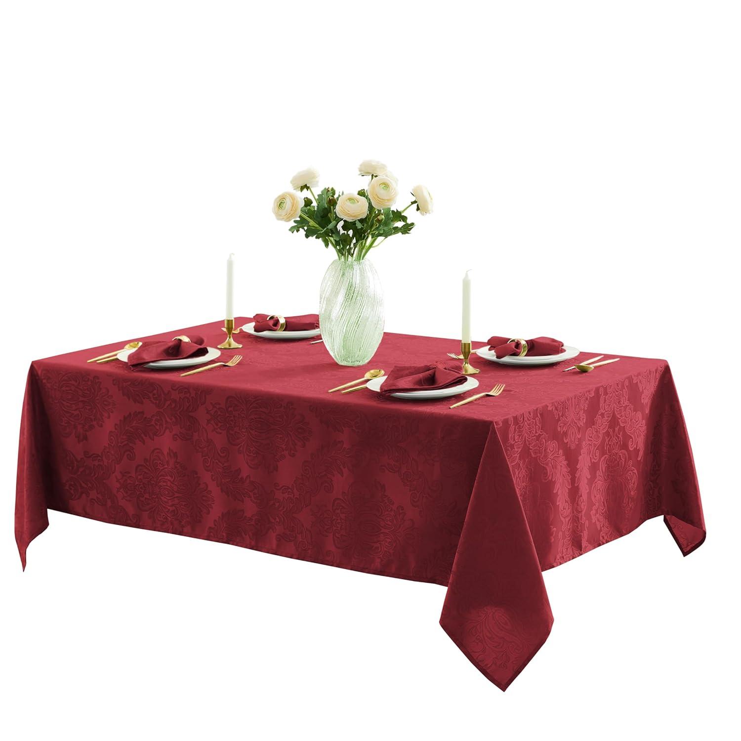 Ophelia & Co. Burchfield Solid Floral Jacquard Damask Polyester Tablecloth