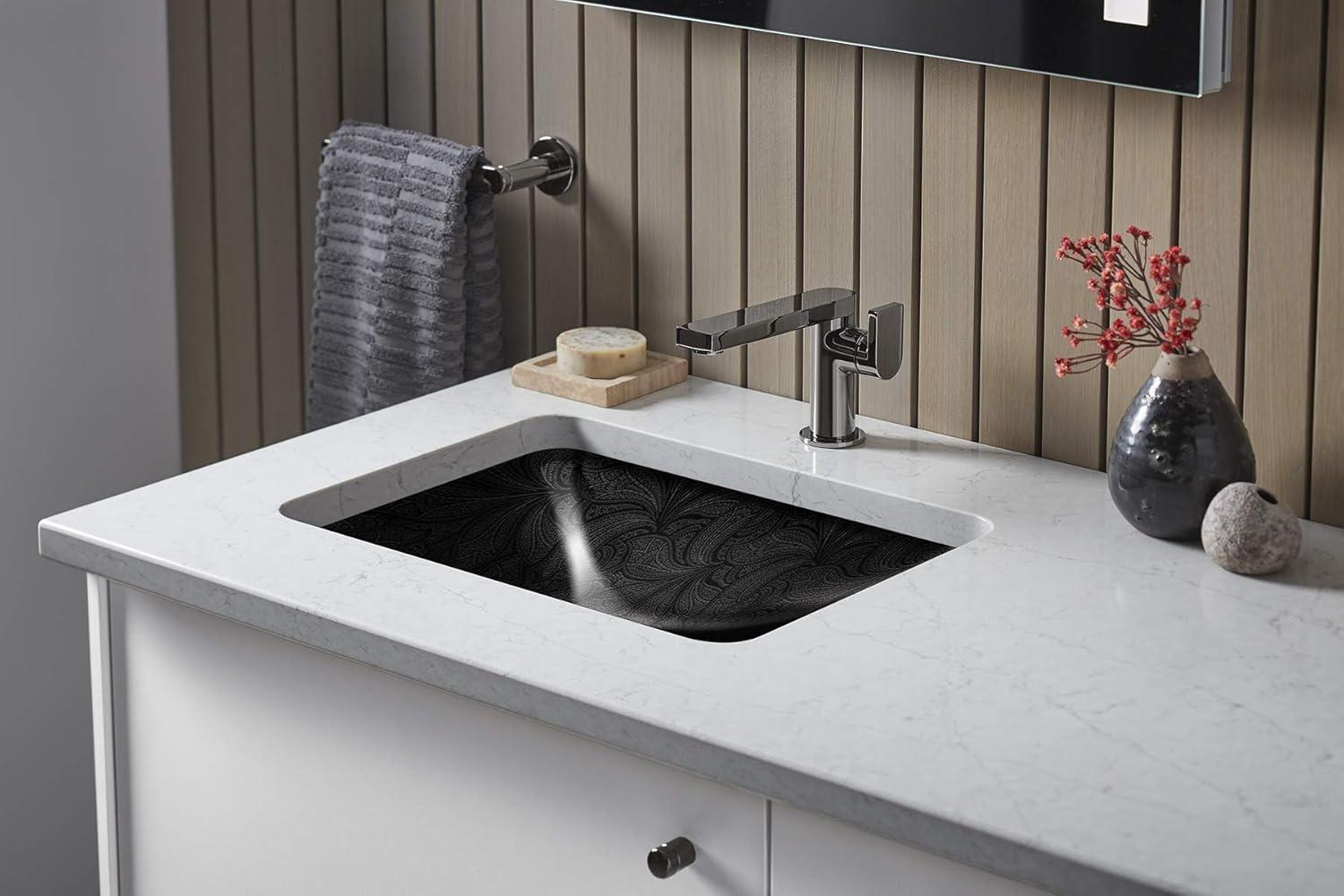 KOHLER Sartorial Paisley Caxton, ARTIST EDITIONS Rectangle Undermount Bathroom Sink