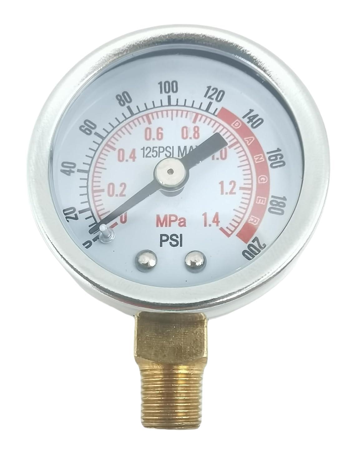 Performance Tool W10055 0-200 PSI Air Gauge for Air Tank Accessory