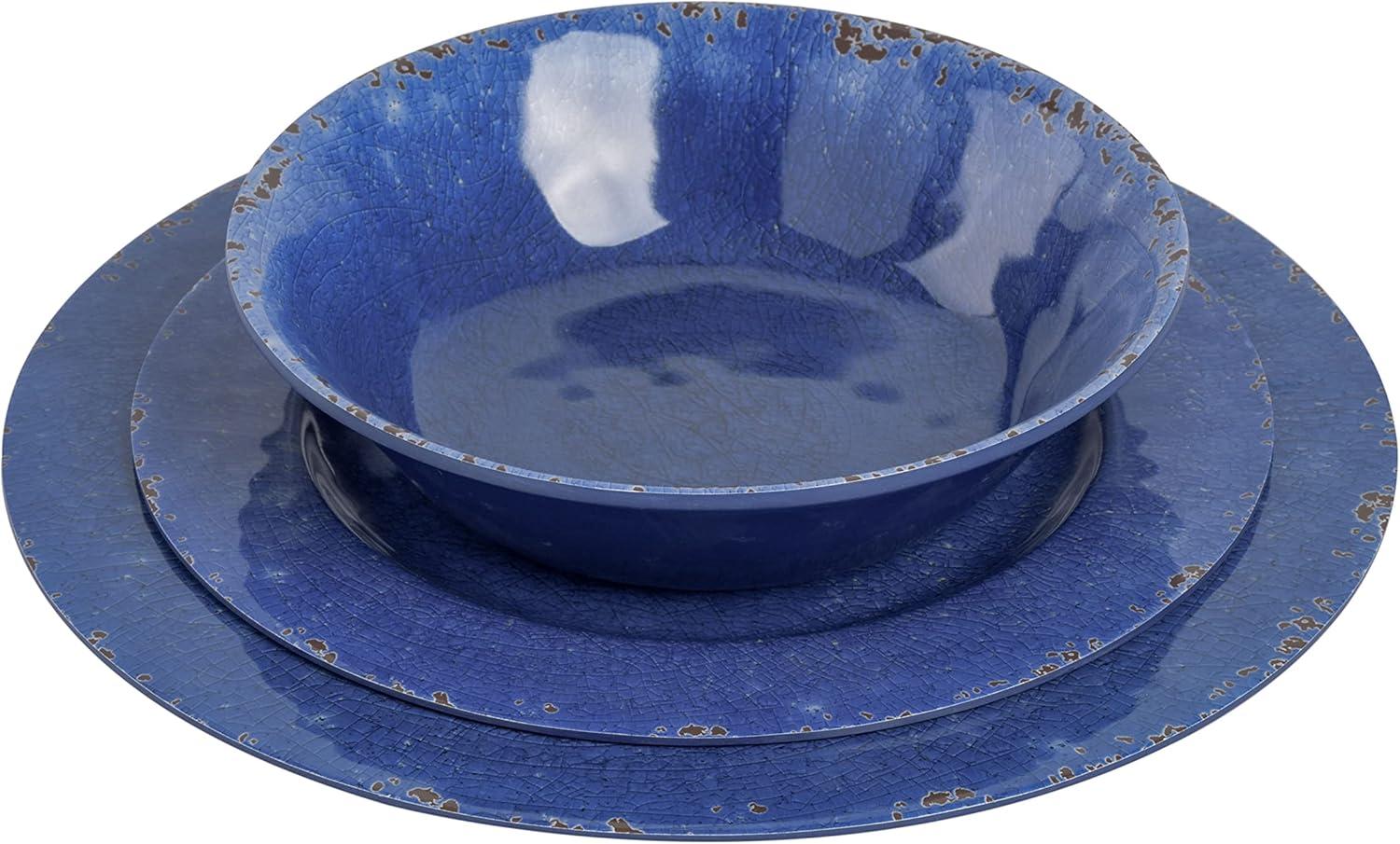 Mauna 12 Piece Dinnerware Set in Cobalt Blue