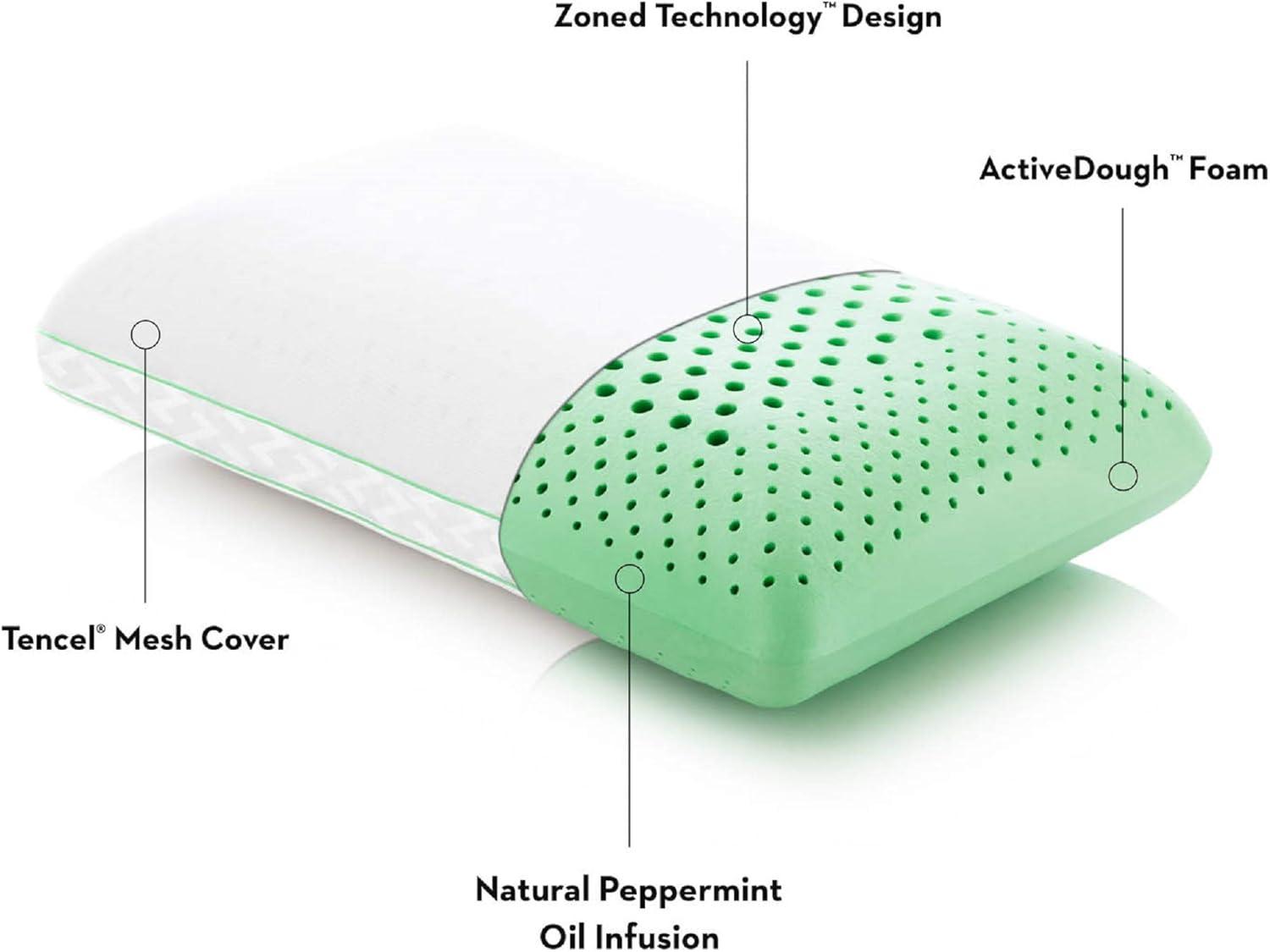 King Size Green and White ActiveDough Peppermint Pillow