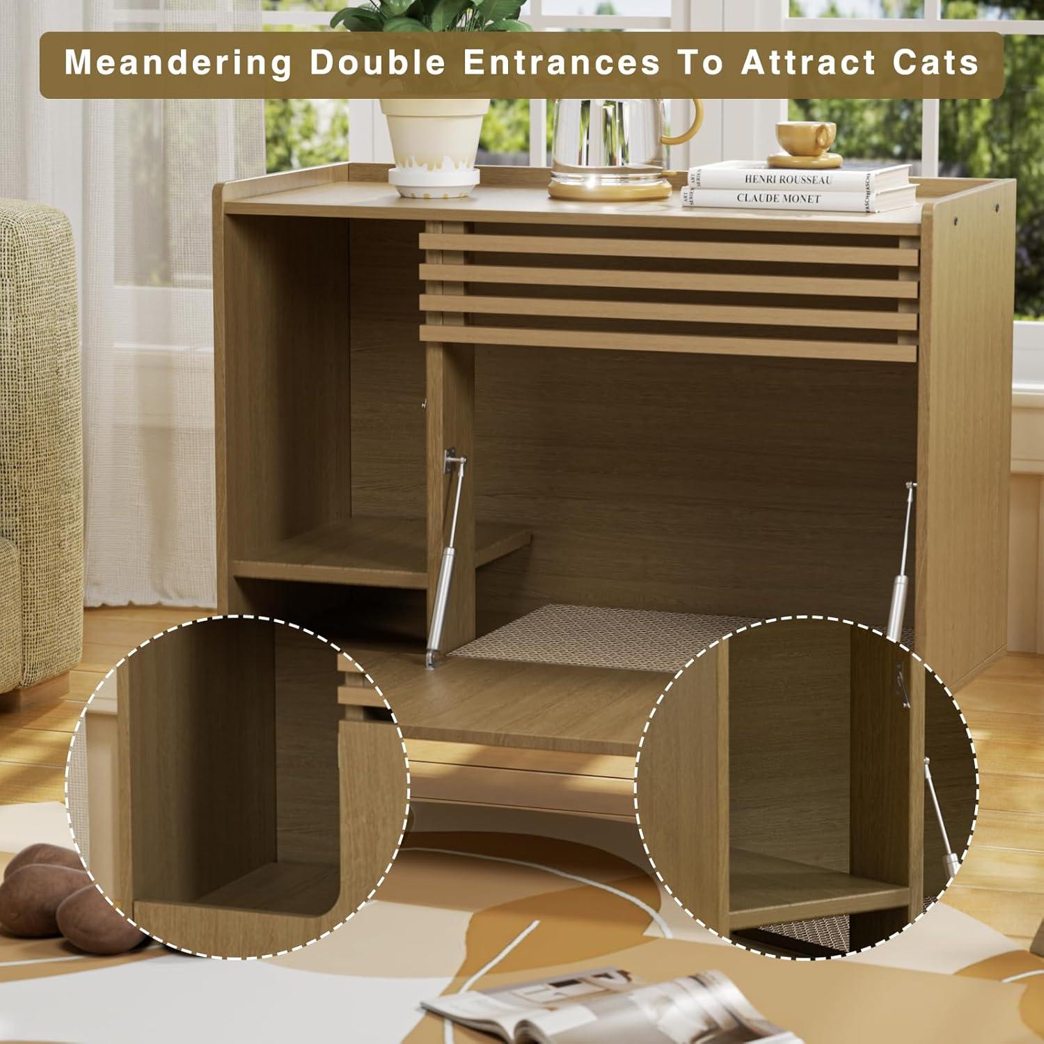 Archie & Oscar™ Cat Litter Box Enclosure With Cat Scratch Pad