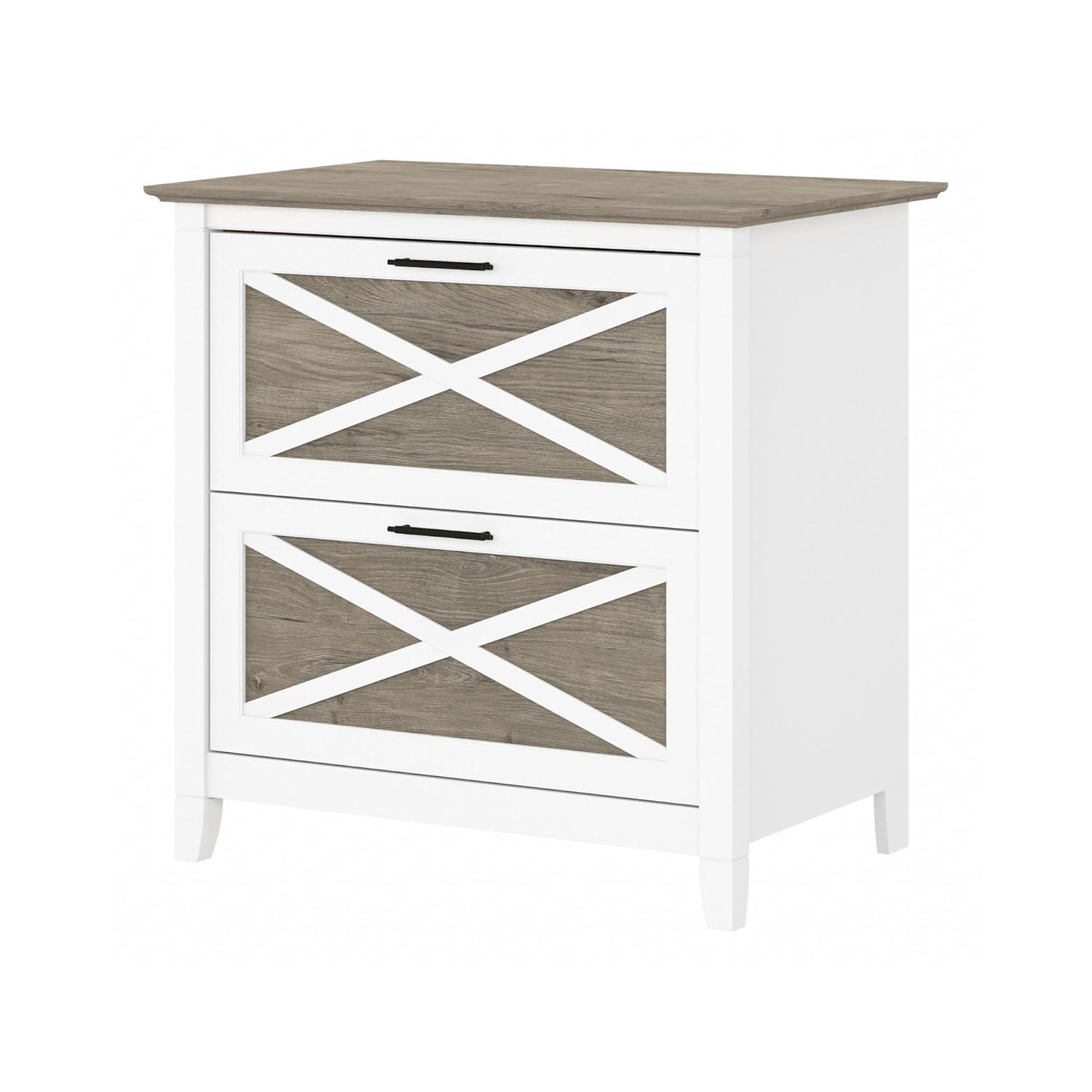 Gracie Oaks Lateral File Cabinet, Modern Farmhouse 2 Drawer File Cabinet For Home Office