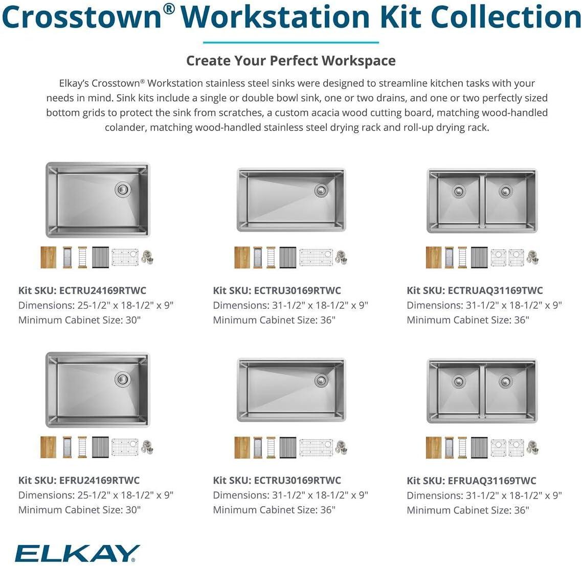 Crosstown 26" L x 19" W Undermount Kitchen Sink with Sink Grid