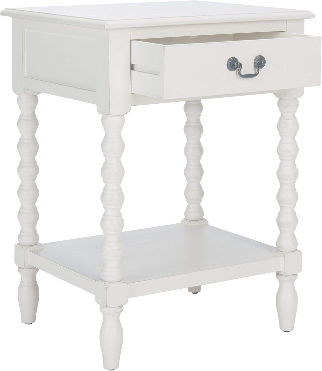 Athena Accent Table - ACC5703A - Distressed White - Safavieh
