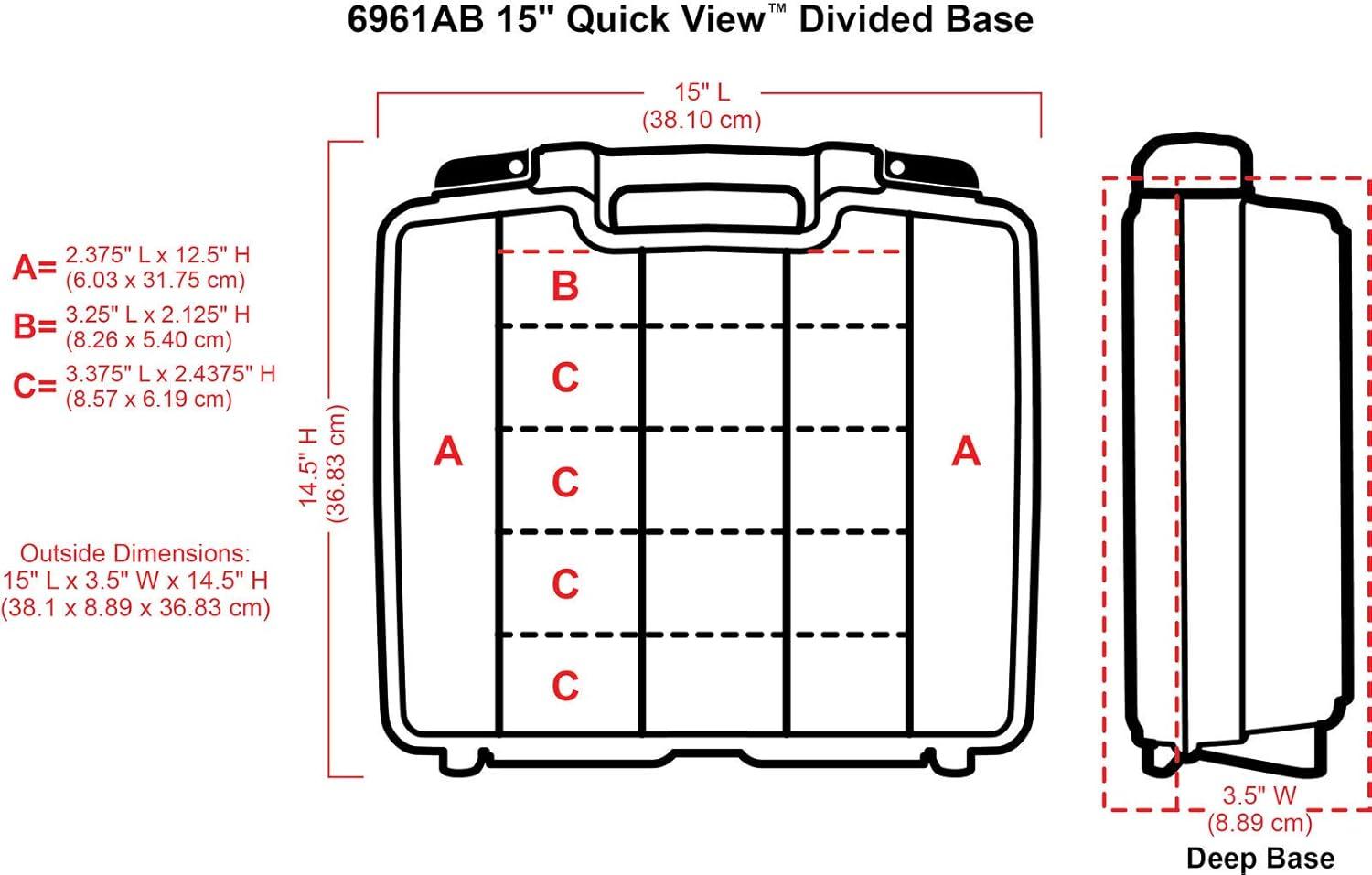 Clear 15" Plastic Stackable Lidded Storage Box with Dividers