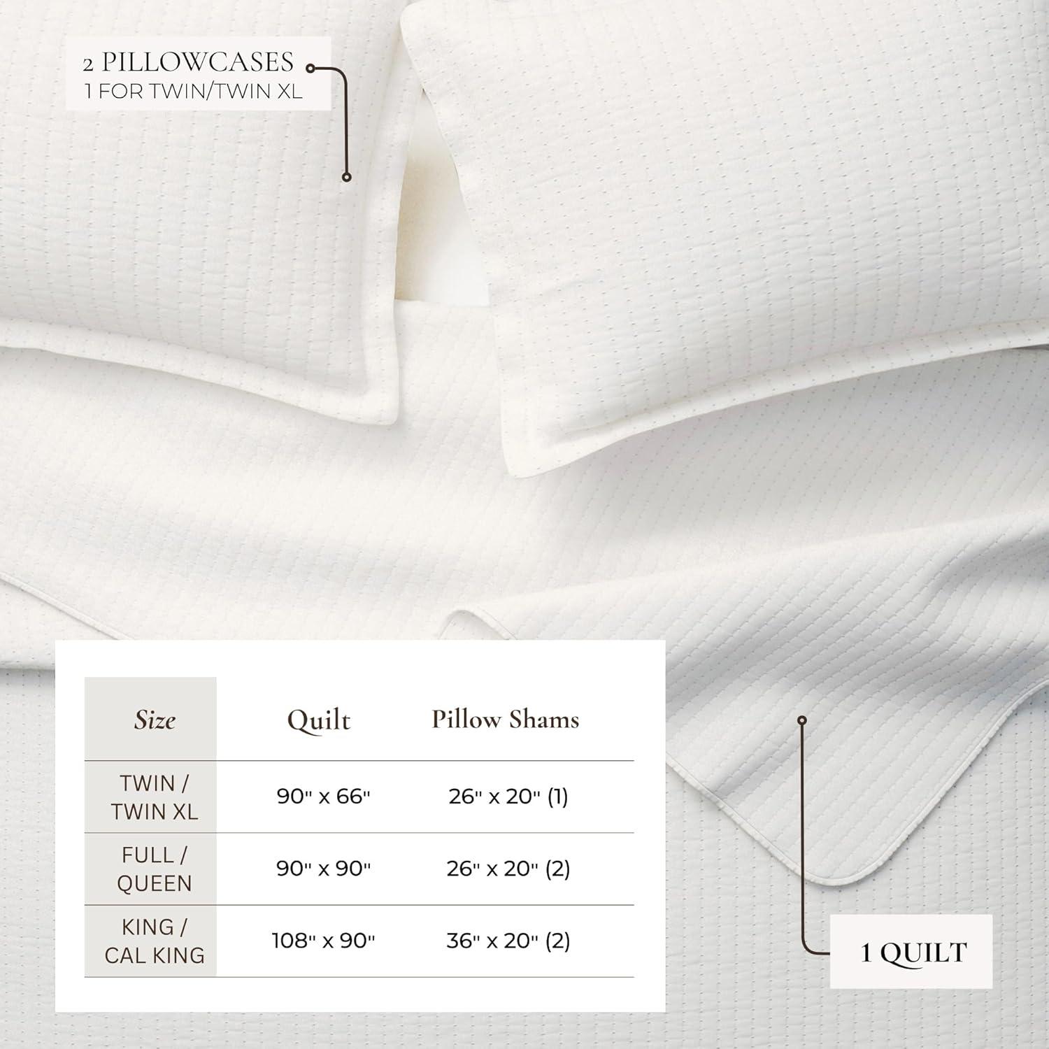 FreshFolds Modern & Contemporary Stripe Stitched Quilt Set with Shams