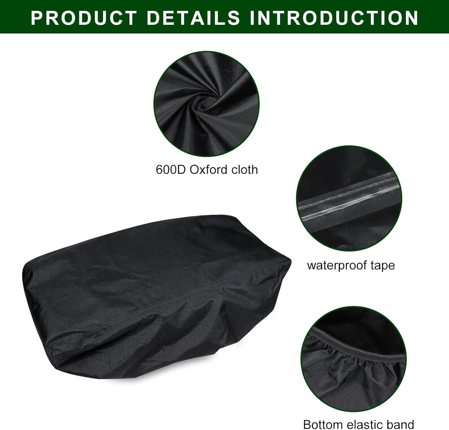 Winch Cover, 600D Oxford Heavy Duty Dust-Proof Waterproof Winch Protection Cover, Ideal for Electric Winches 8500-17500 lbs,Indoor/Outdoor -Black