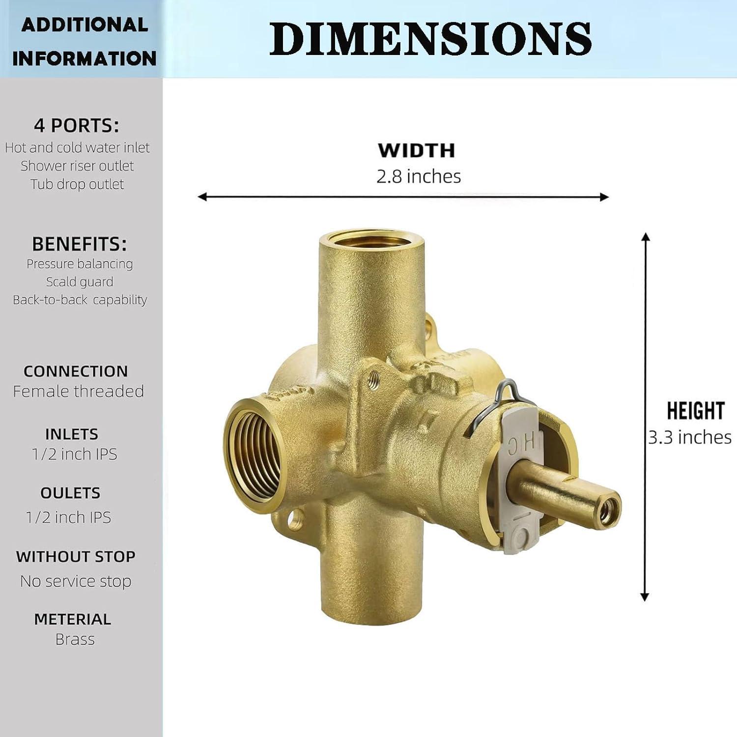 Posi-Temp Pressure Balancing Valve with IPS Connection