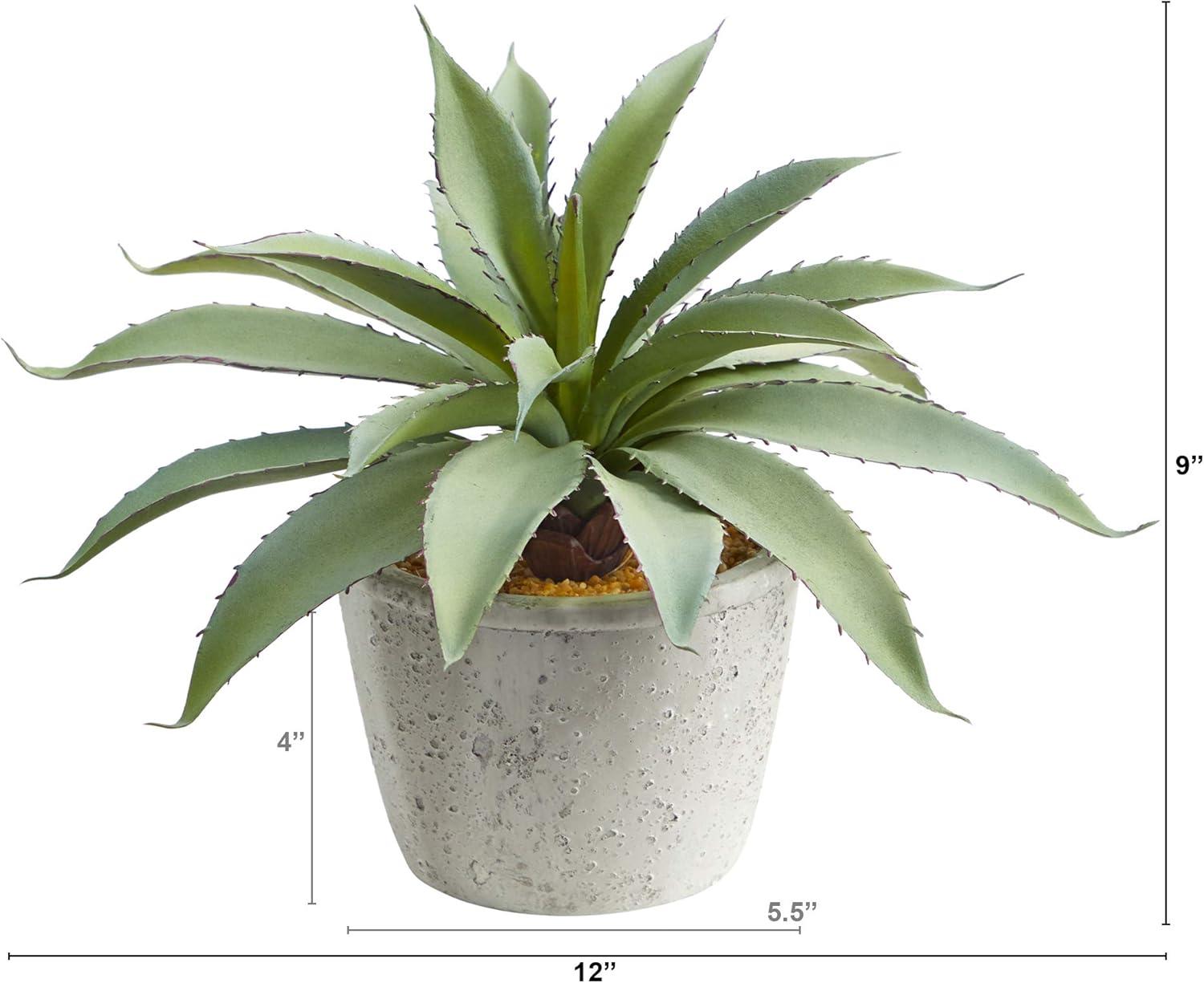 Nearly Natural 9-in Aloe Succulent Artificial Plant