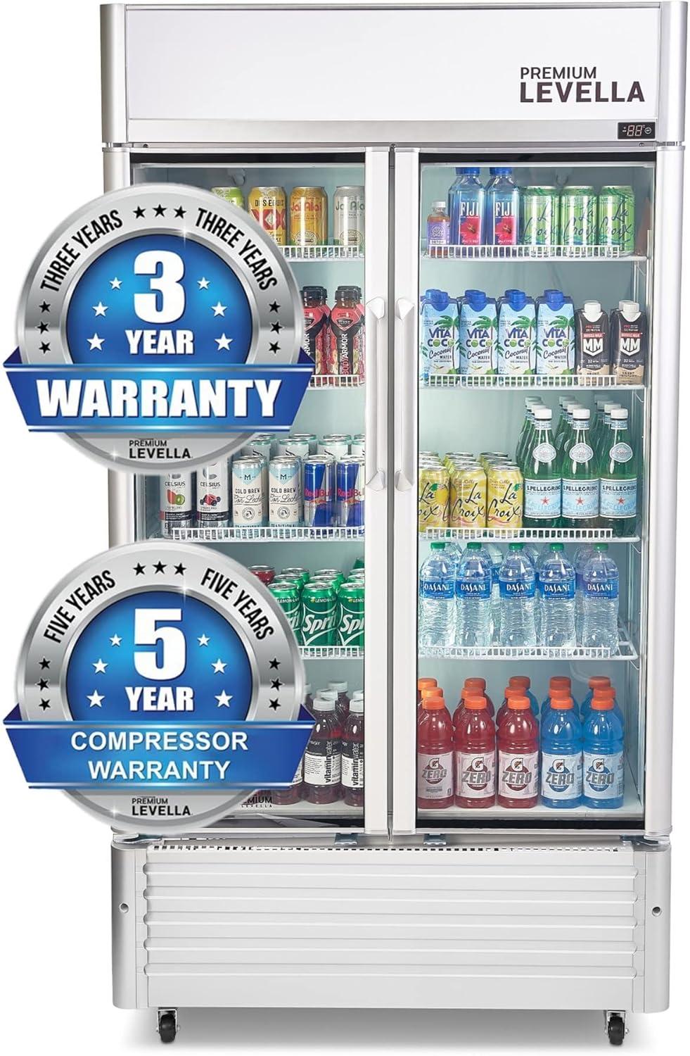 Premium Levella Premium Levella 16 Cubic Feet Merchandising Refrigerator - 35.43''