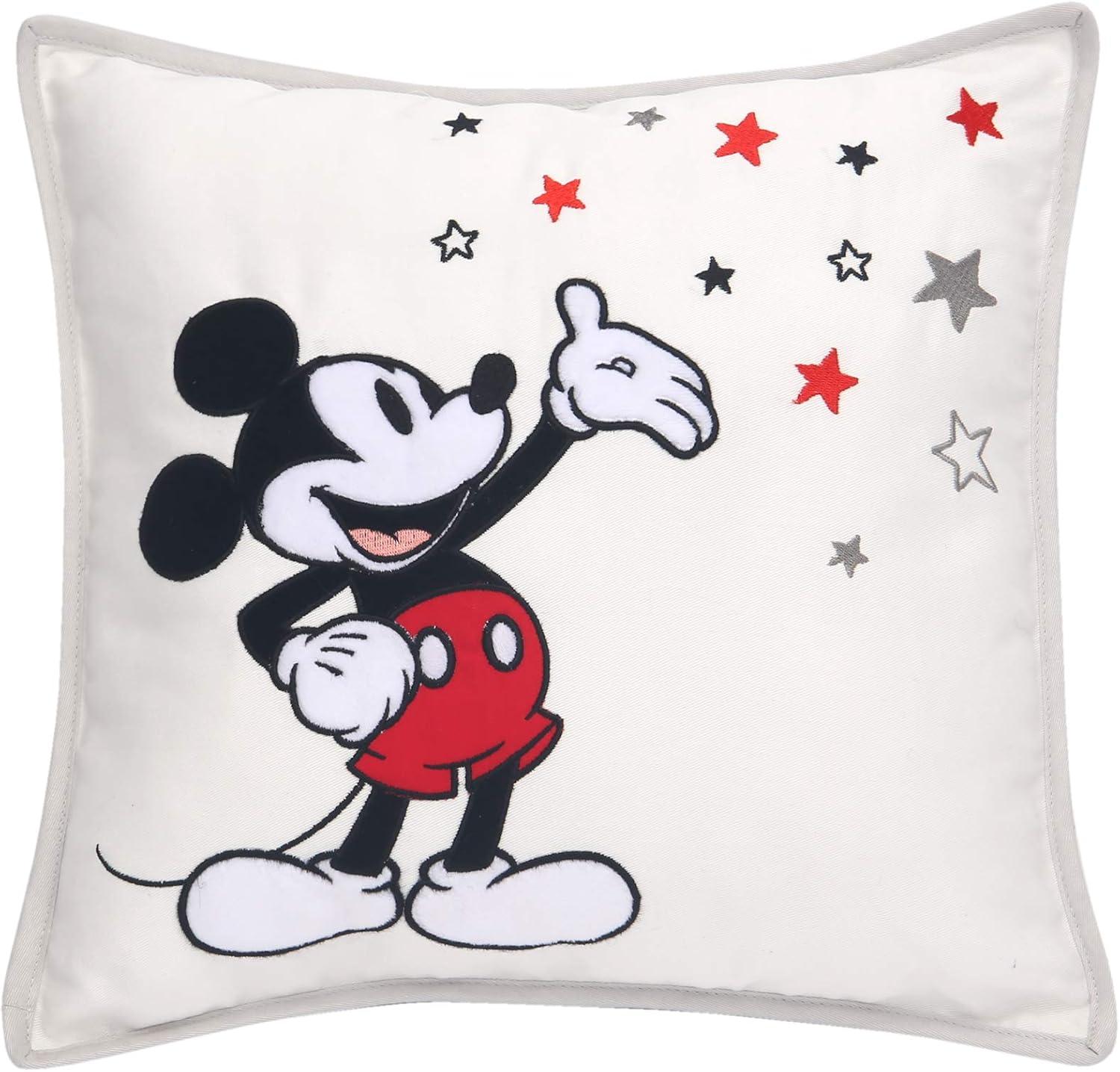 Lambs & Ivy Disney Baby Magical Mickey Mouse Decorative Throw Pillow - White