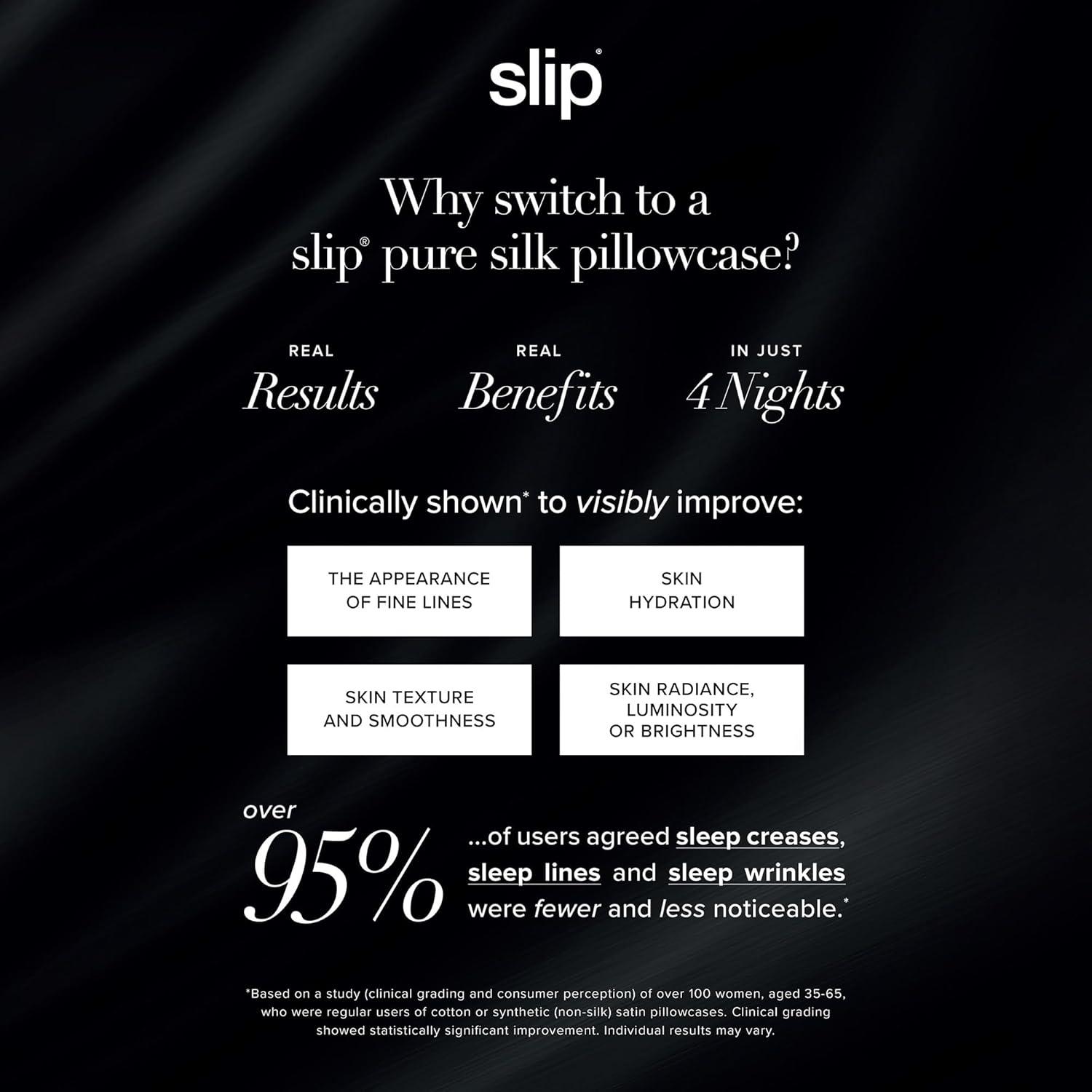 Slip Pure Silk Pillowcase Bedding, Navy, Queen
