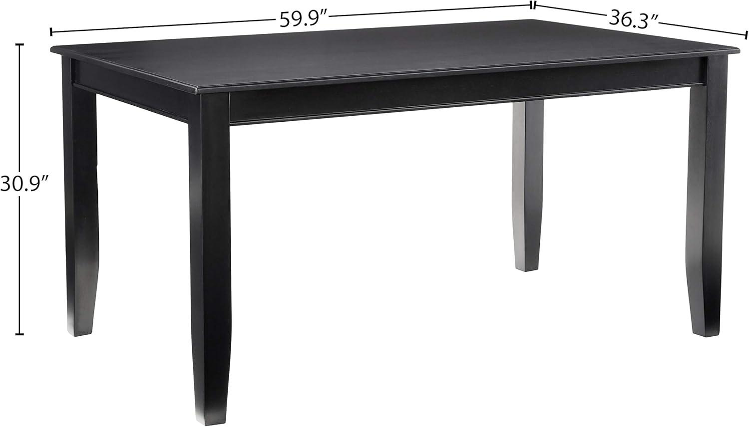 Wooden Imports Furniture DU-T-BLK Dudley Rectangular Dining Table - Black