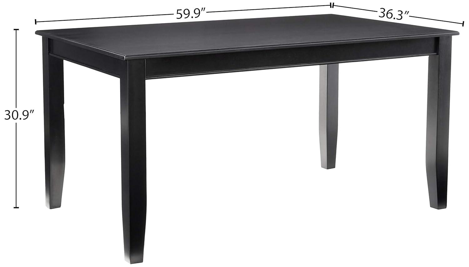 Wooden Imports Furniture DU-T-BLK Dudley Rectangular Dining Table - Black