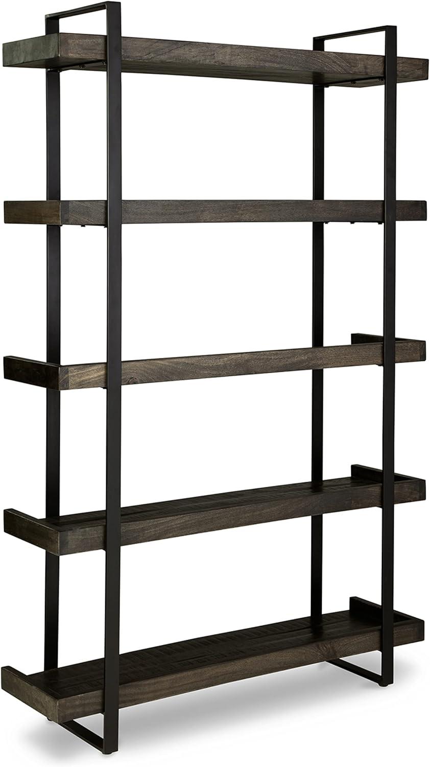 Bergton 78'' H x 48'' W Solid Wood Etagere Bookcase