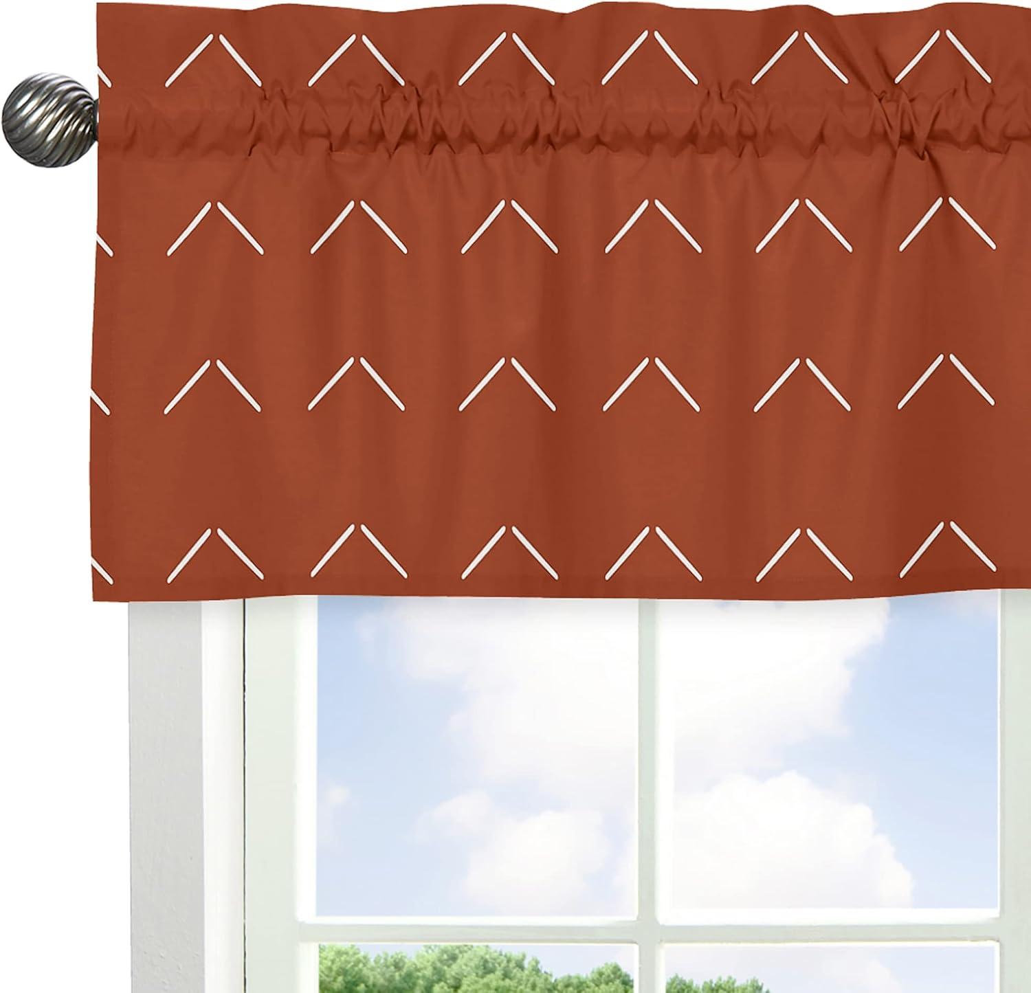 Diamond Tuft Geometric Tailored 54" Window Valance