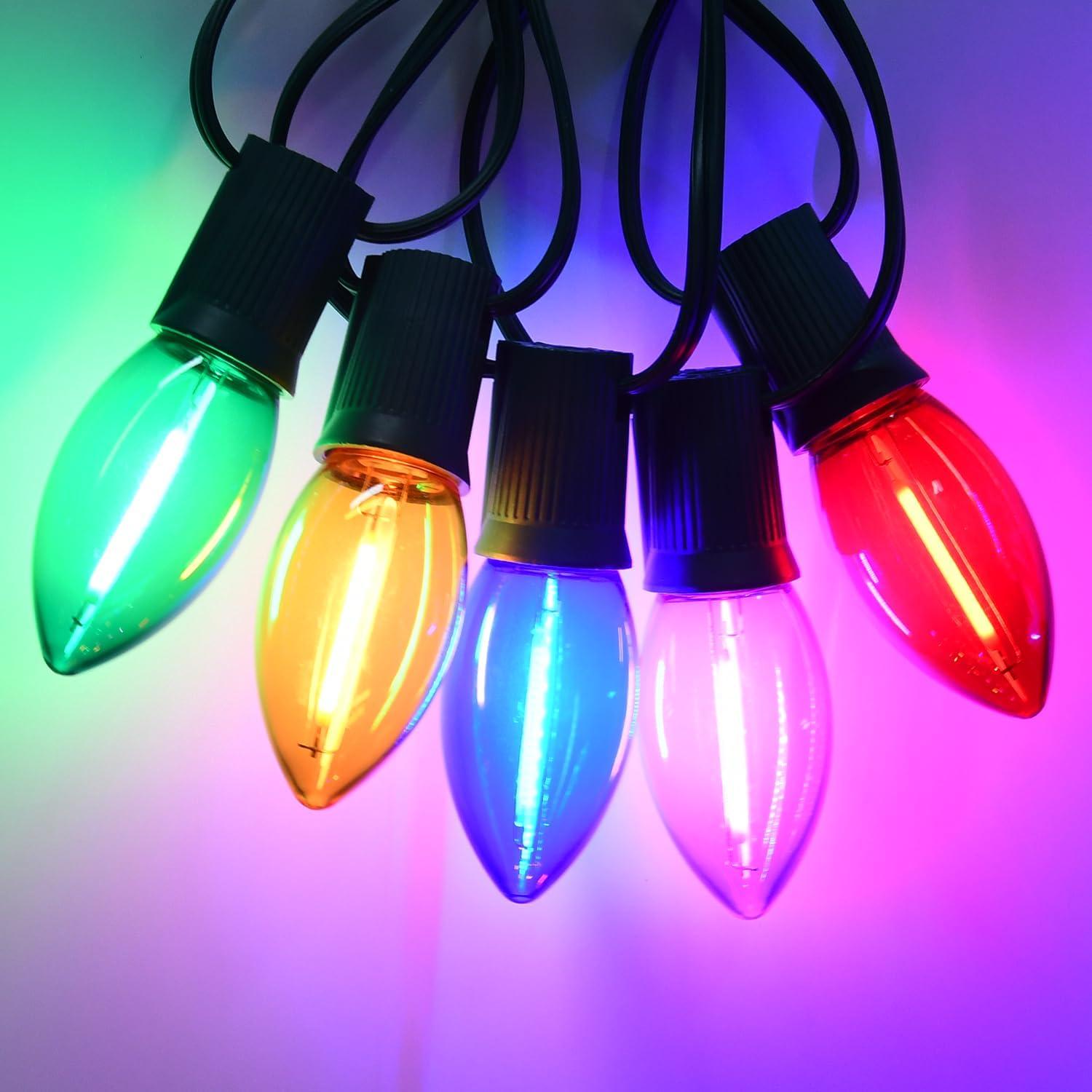 Celebrations Outdoor Light Set 25 Lights Multi-Colored Ceramic Ul Listed