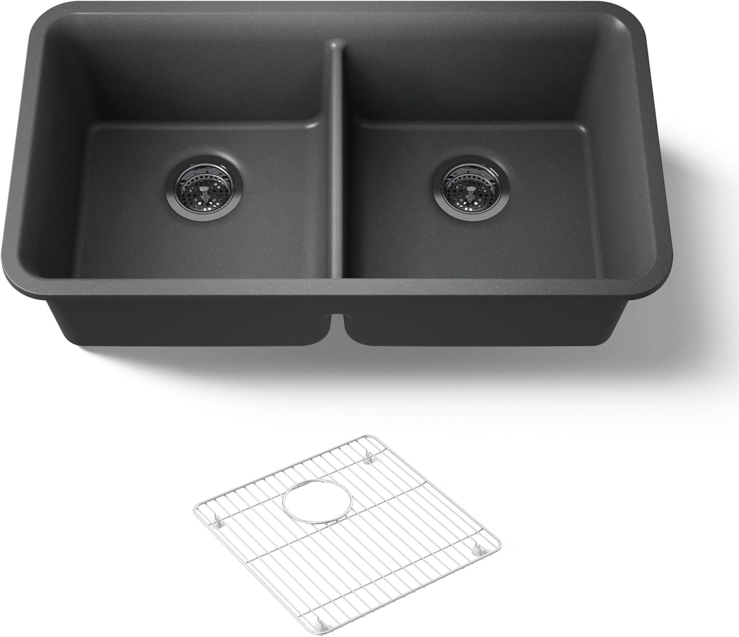 Cairn® 34" L x 18" W Under-Mount Double-Equal Kitchen Sink