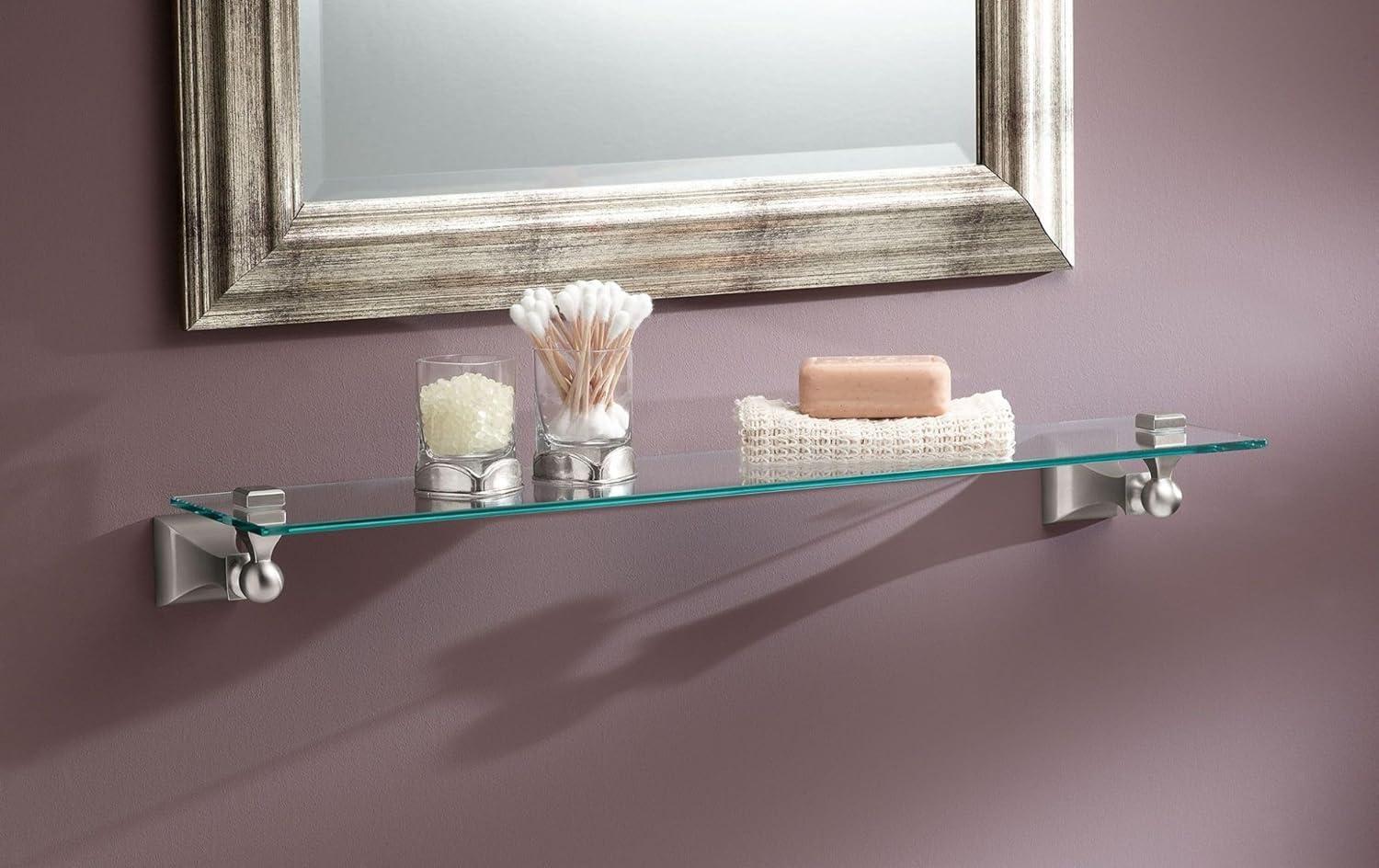 Moen Dn8390 20" Glass Shelf From The Retreat Collection - Nickel