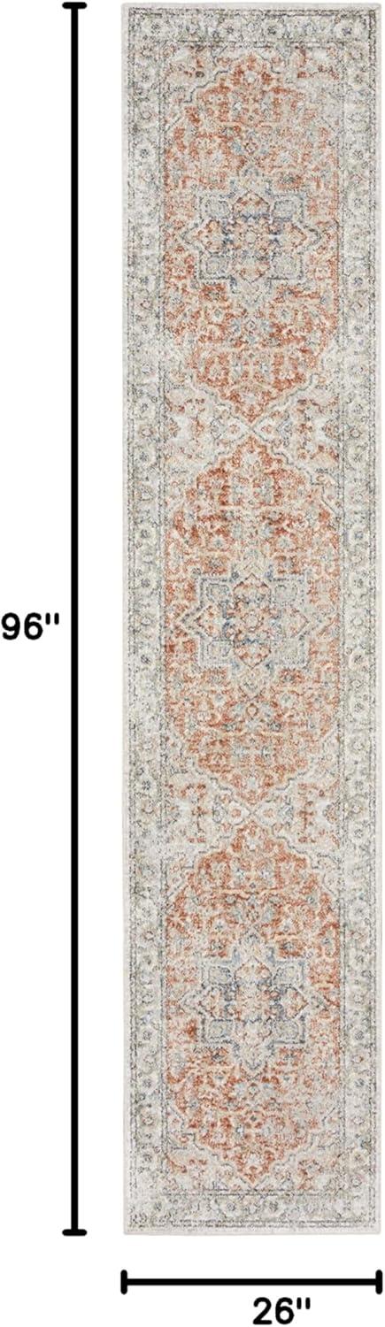 Nourison Astra Machine Washable Vintage Medallion Indoor Rug Gold/Multicolor 5'3" x 7'