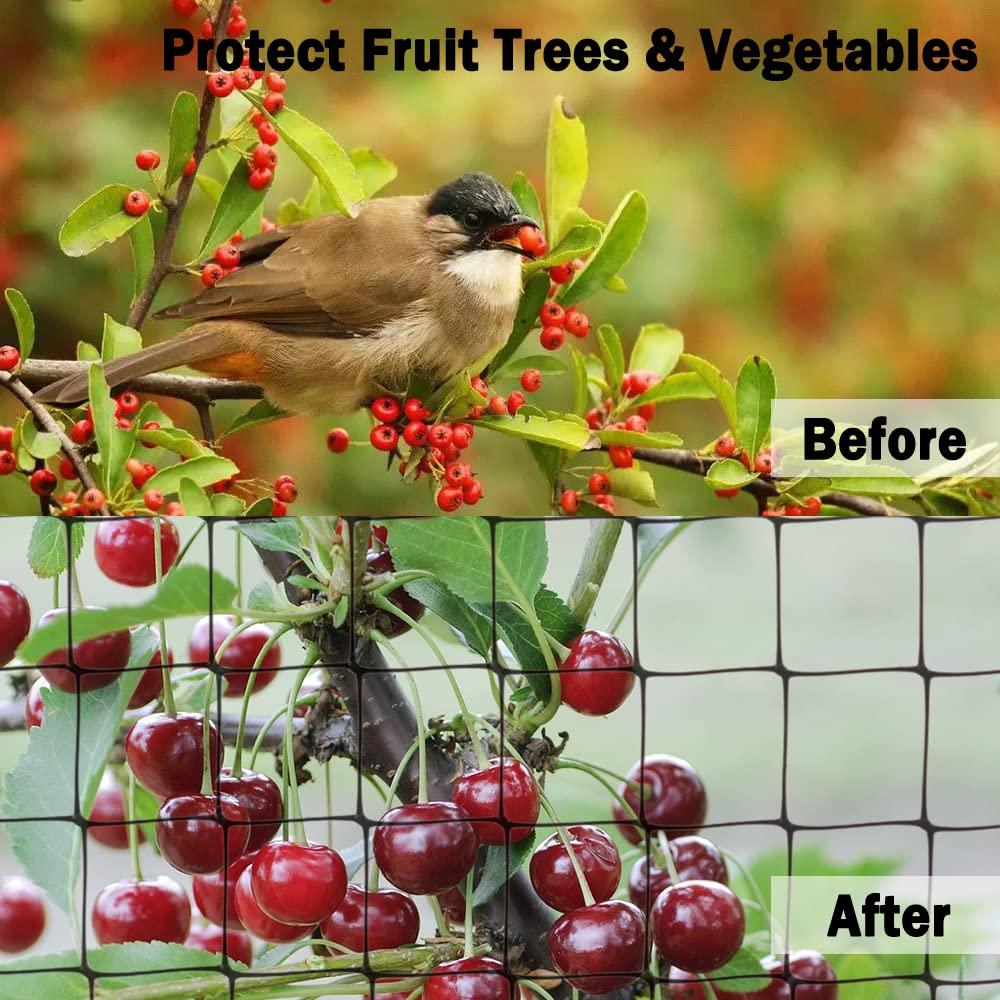 Bird Netting, 13x33FT Garden Netting for Fruit Trees Plants Strawberry Blueberry Bush Protection Anti Birds, Deers, Squirrels and Other Animals