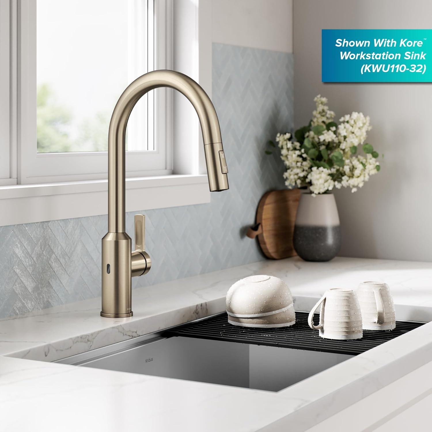 KRAUS Oletto Touchless Sensor Pull-Down Single Handle Kitchen Faucet