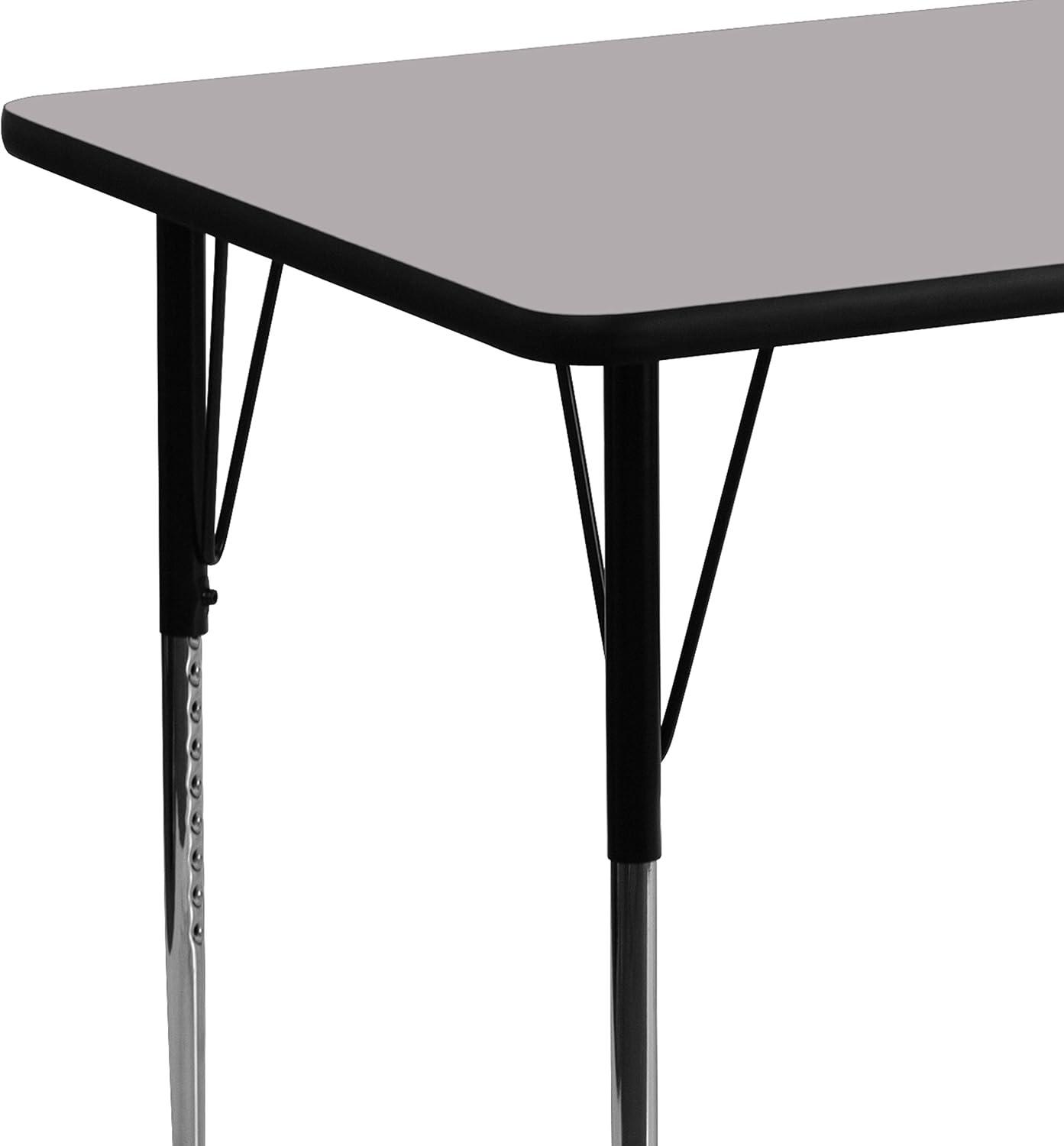 Emma and Oliver 24x48 Rectangle Laminate Adjustable Activity Table