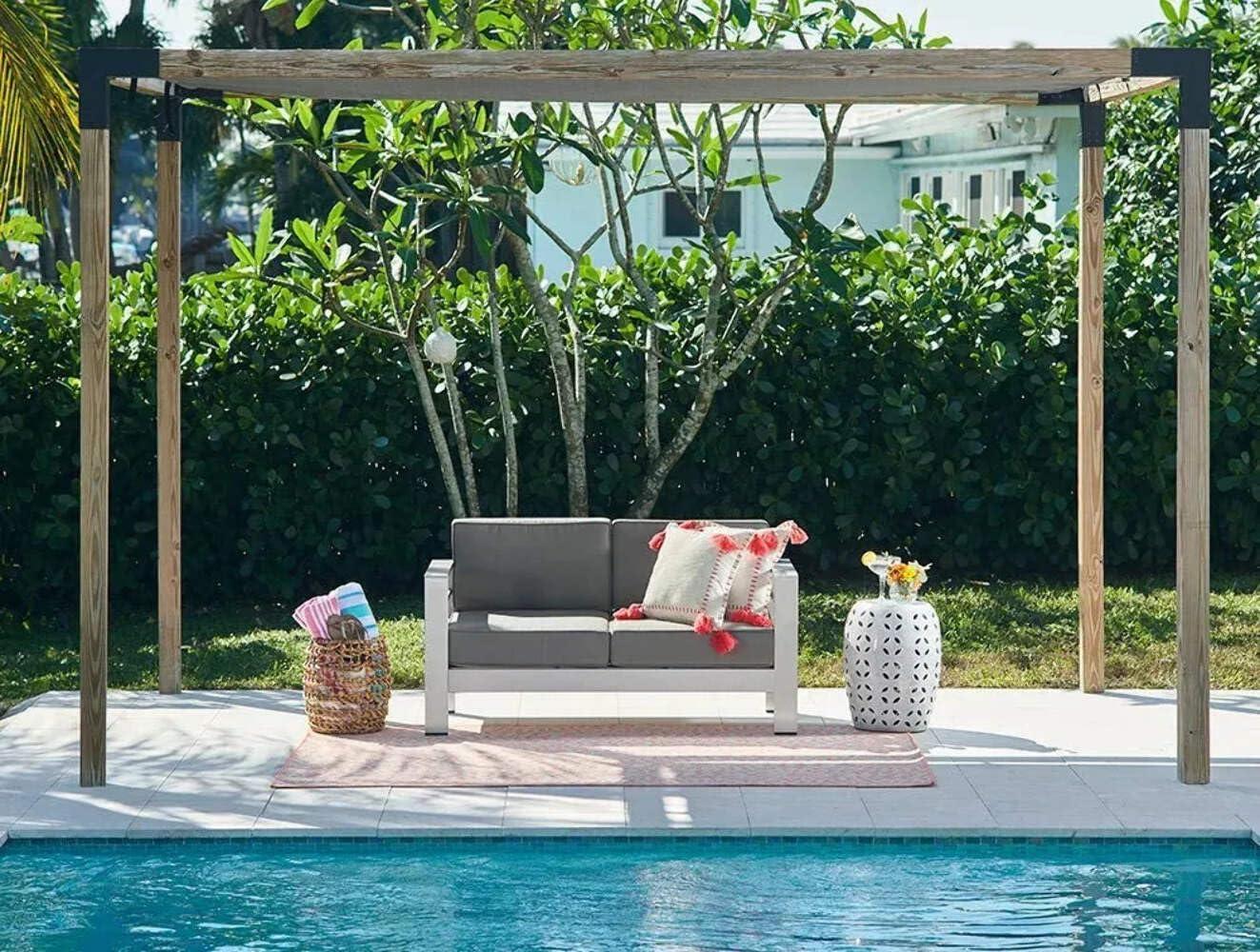 Momeni 9'x12' Riviera Adrian Area Rug Coral: Geometric Pattern, Indoor/Outdoor, Low Pile, Polypropylene, Machine Made
