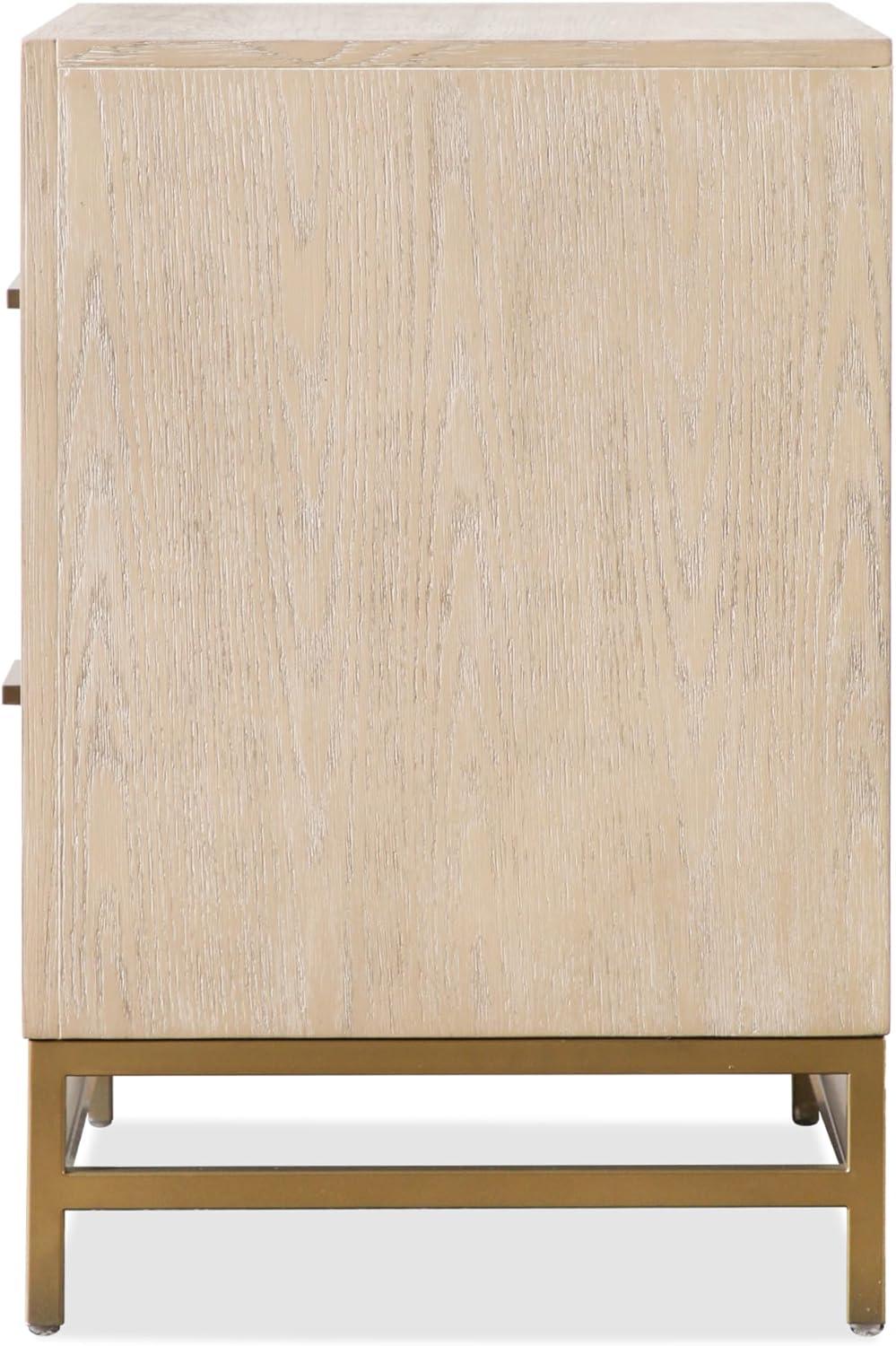 HOMES: Inside + Out Neovesi Nightstand Boho with 2 Drawer Oak