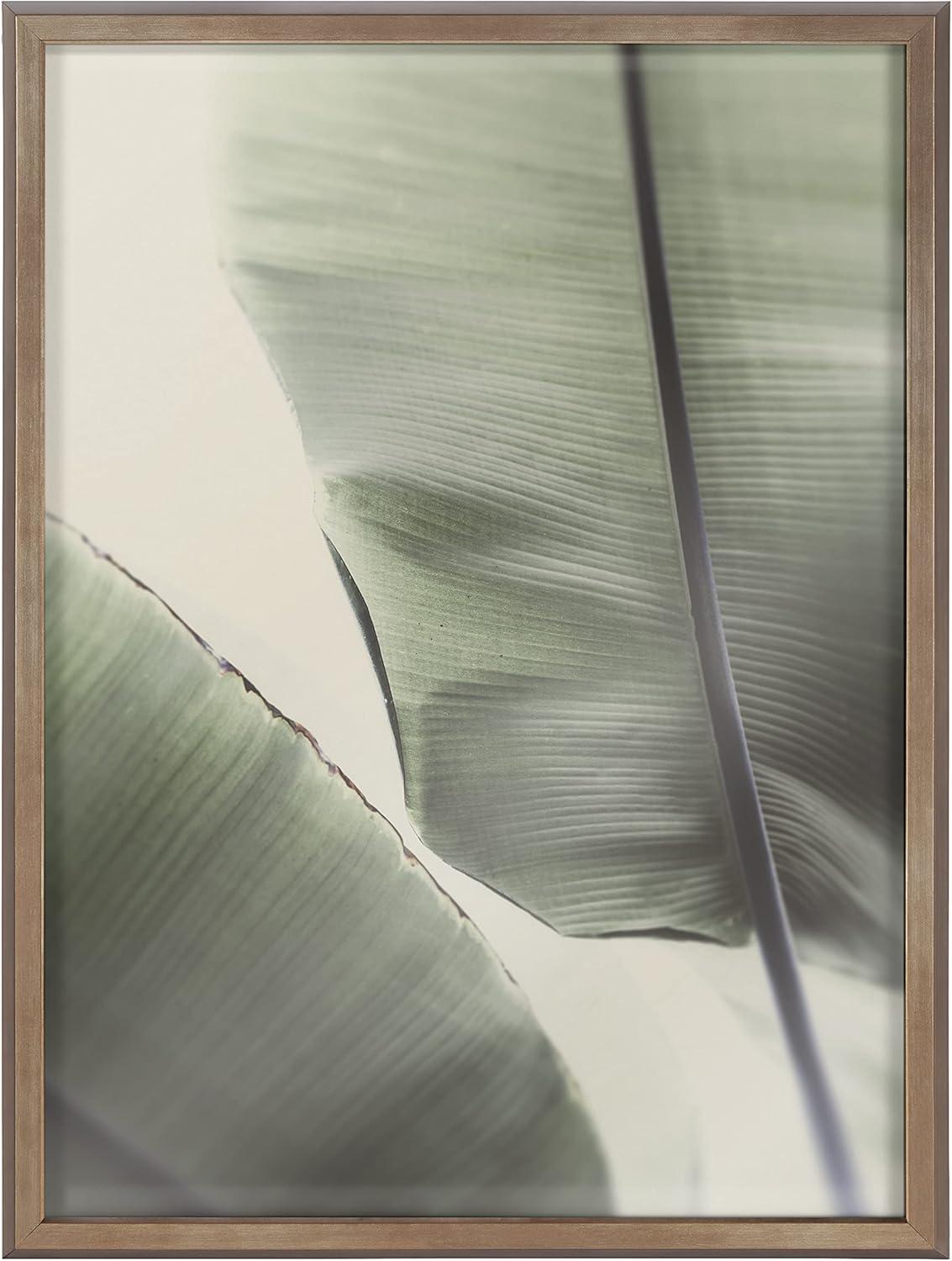 18" x 24" Blake Vintage Palms Framed Printed Glass by Alicia Abla Gold - Kate & Laurel All Things Decor: Modern Wall Decor