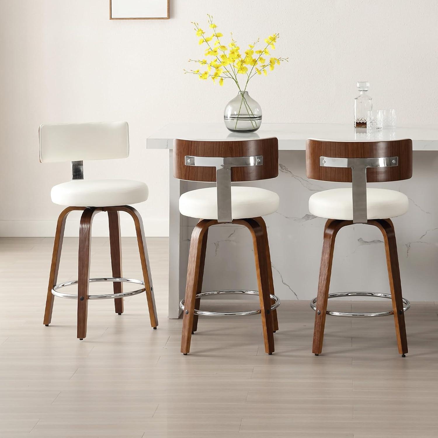 Swivel Upholstered Counter & Bar Stool