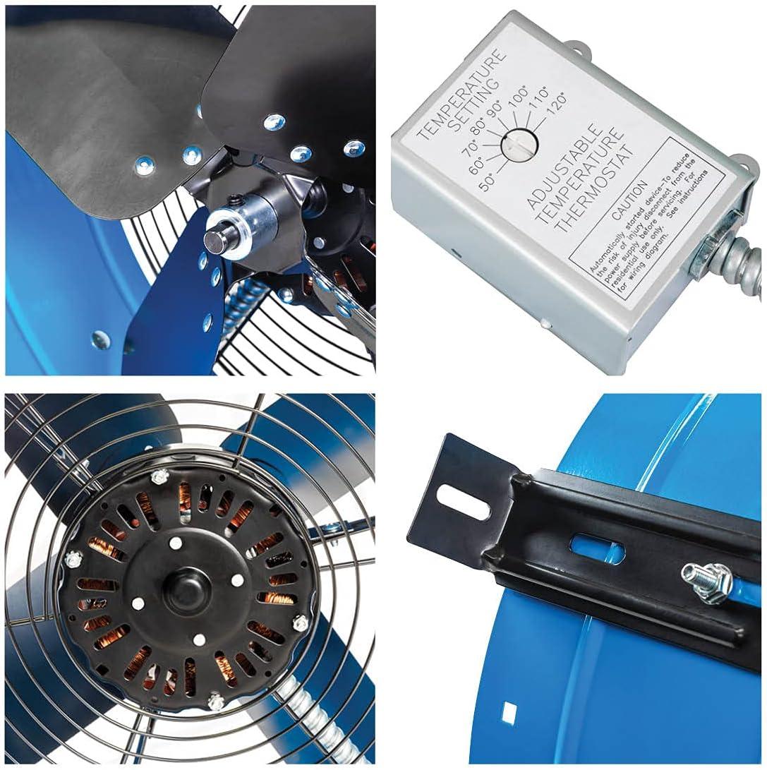 Maxx Air Professional Grade Gable Mount | Power Attic Ventilator, 2.6-Amp 60-Hz Motor and 14-Inch Blade | Quiet Home Attic Fan 1300 CFM | 1,850 SQ. FT. (Red)