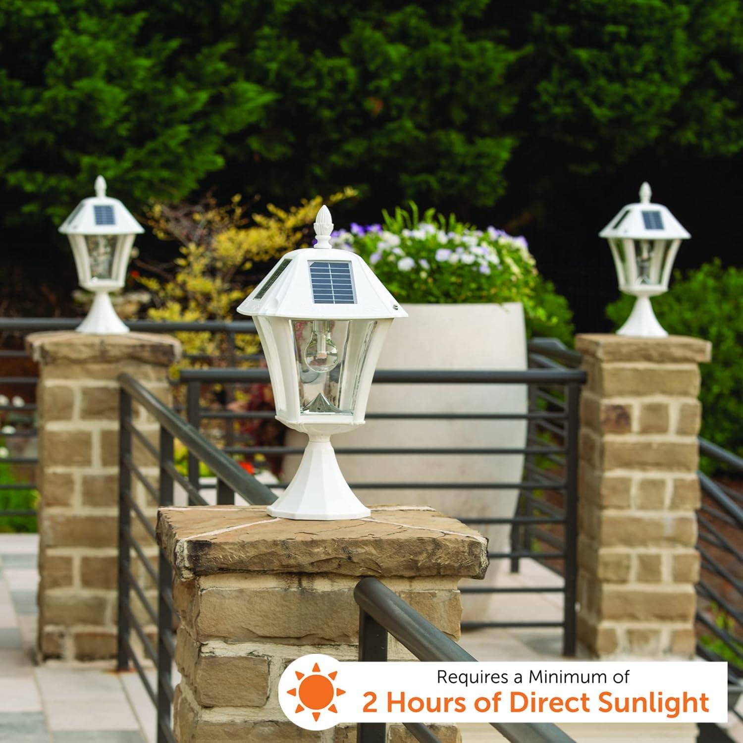 Baytown Ii Bulb Solar Light - Warm White LEDs- Wall/pier/ 3 Inch Fitter Mounts