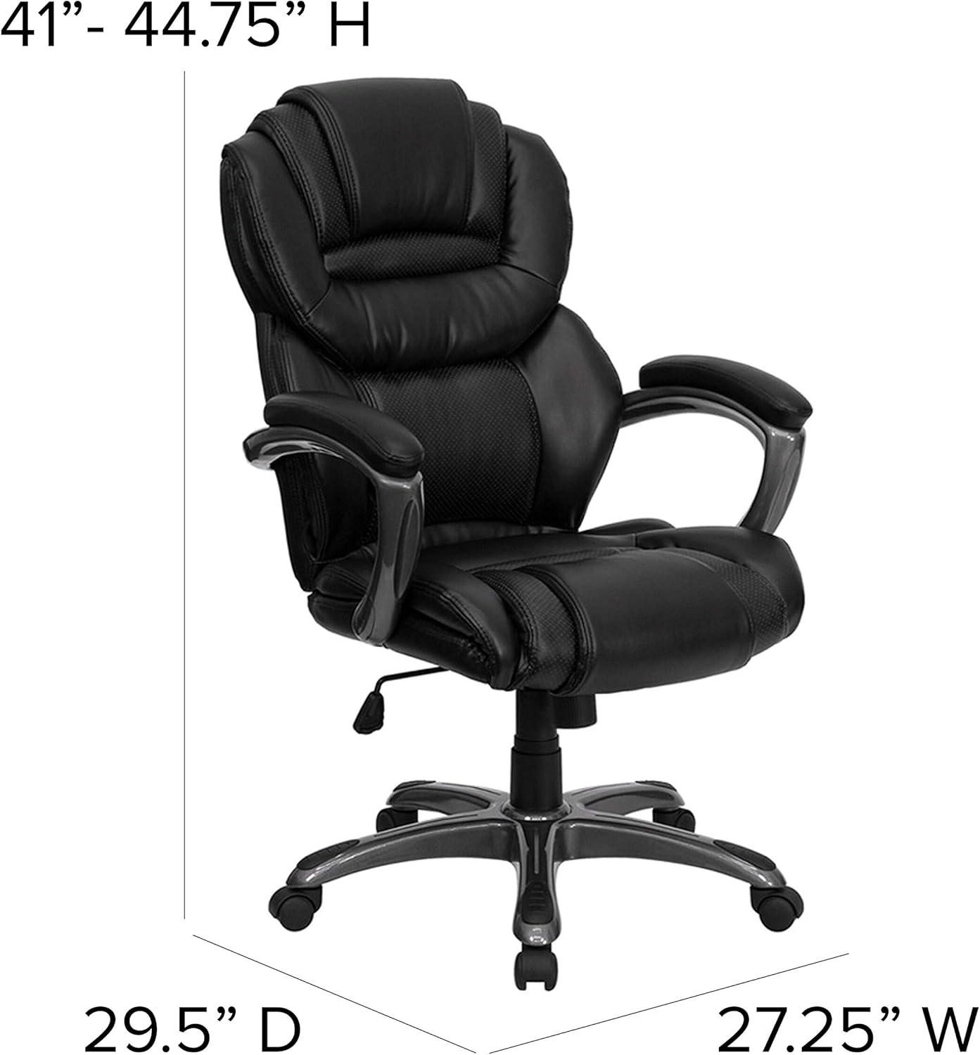 Flash Furniture High Back Executive Swivel Ergonomic Office Chair with Accent Layered Seat