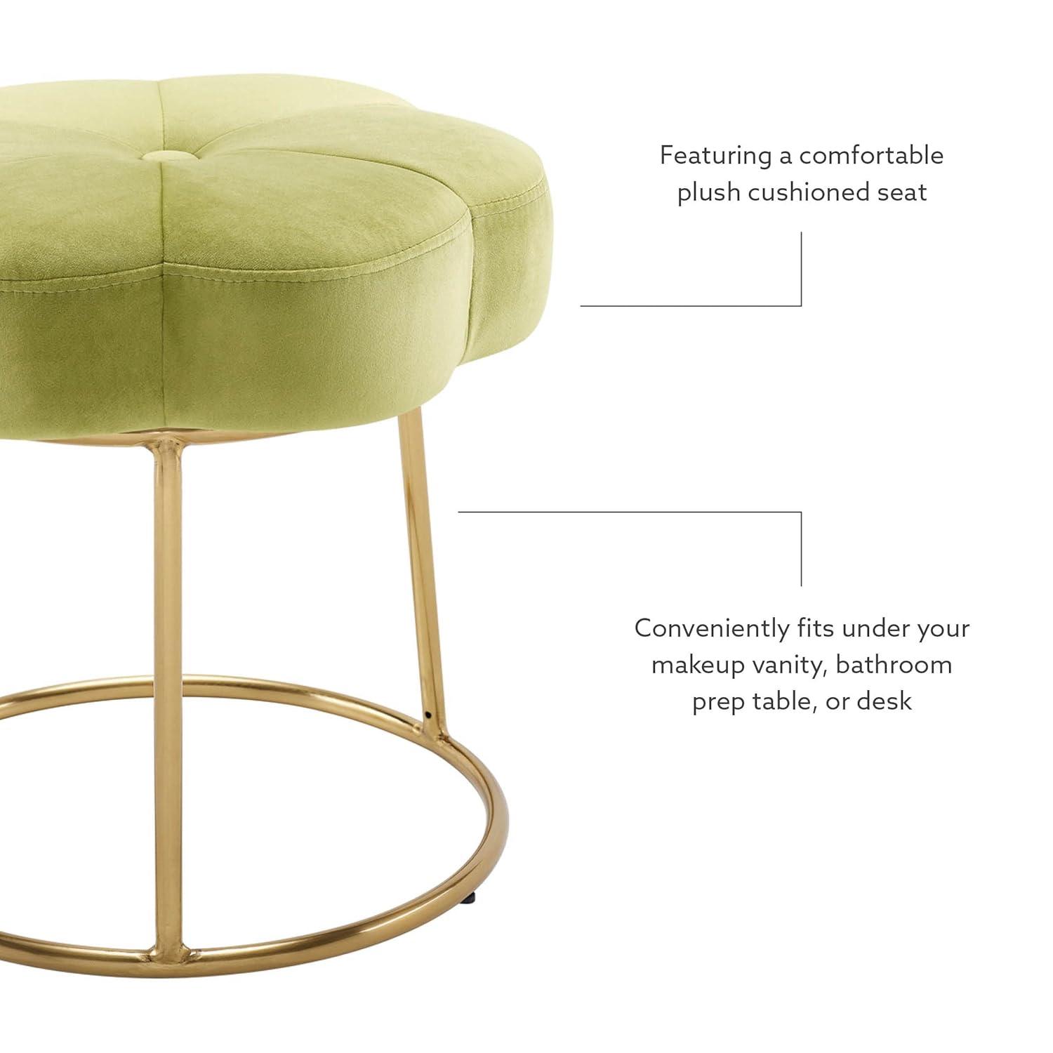 Ciara Flower Cushioned Vanity Stool