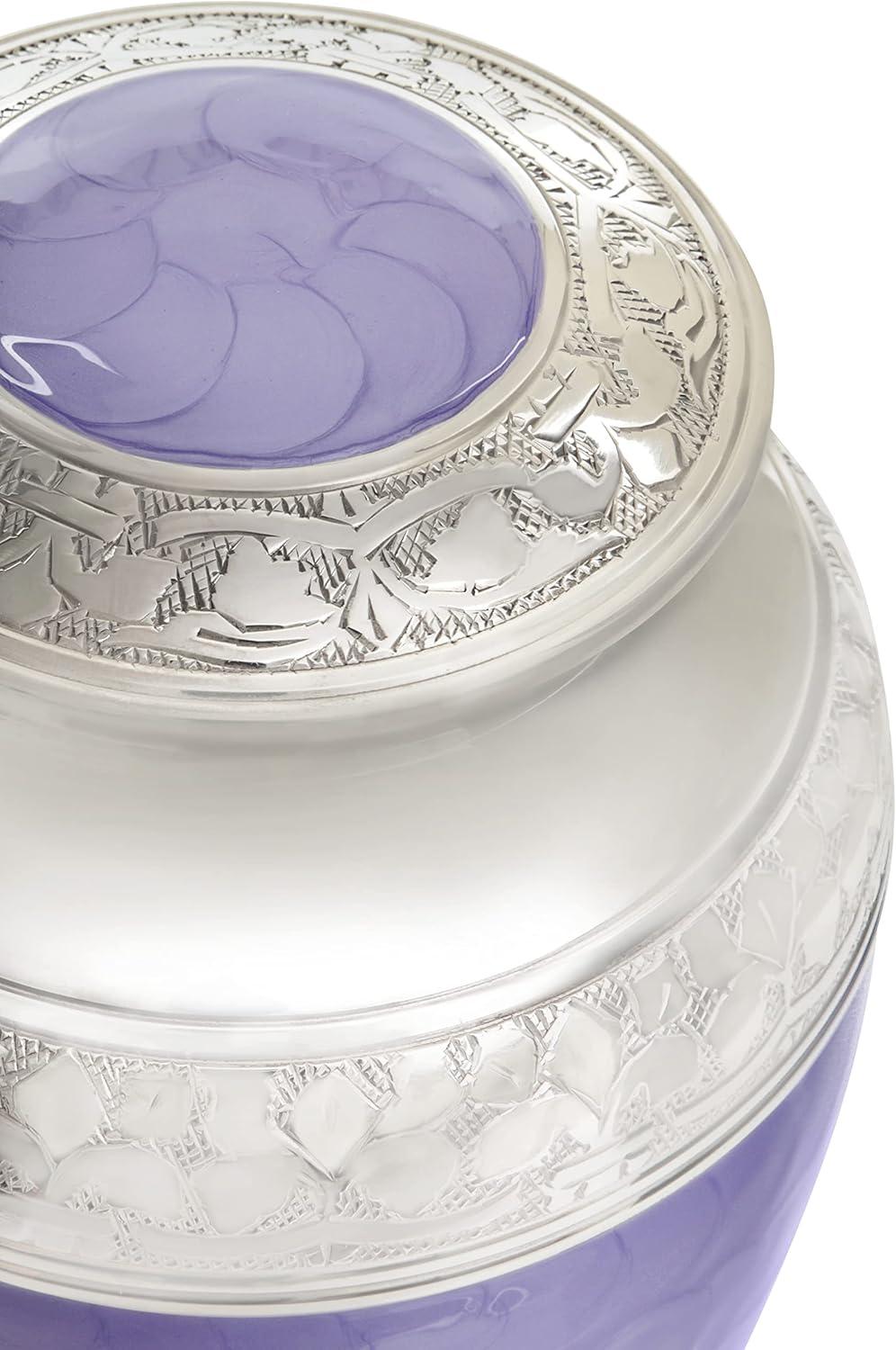 Extra Large Urns for Adult Male Up to 300 Pounds. Purple Cremation urns for Human Ashes Adult Female. Decorative urn for Human Ashes by Restaall
