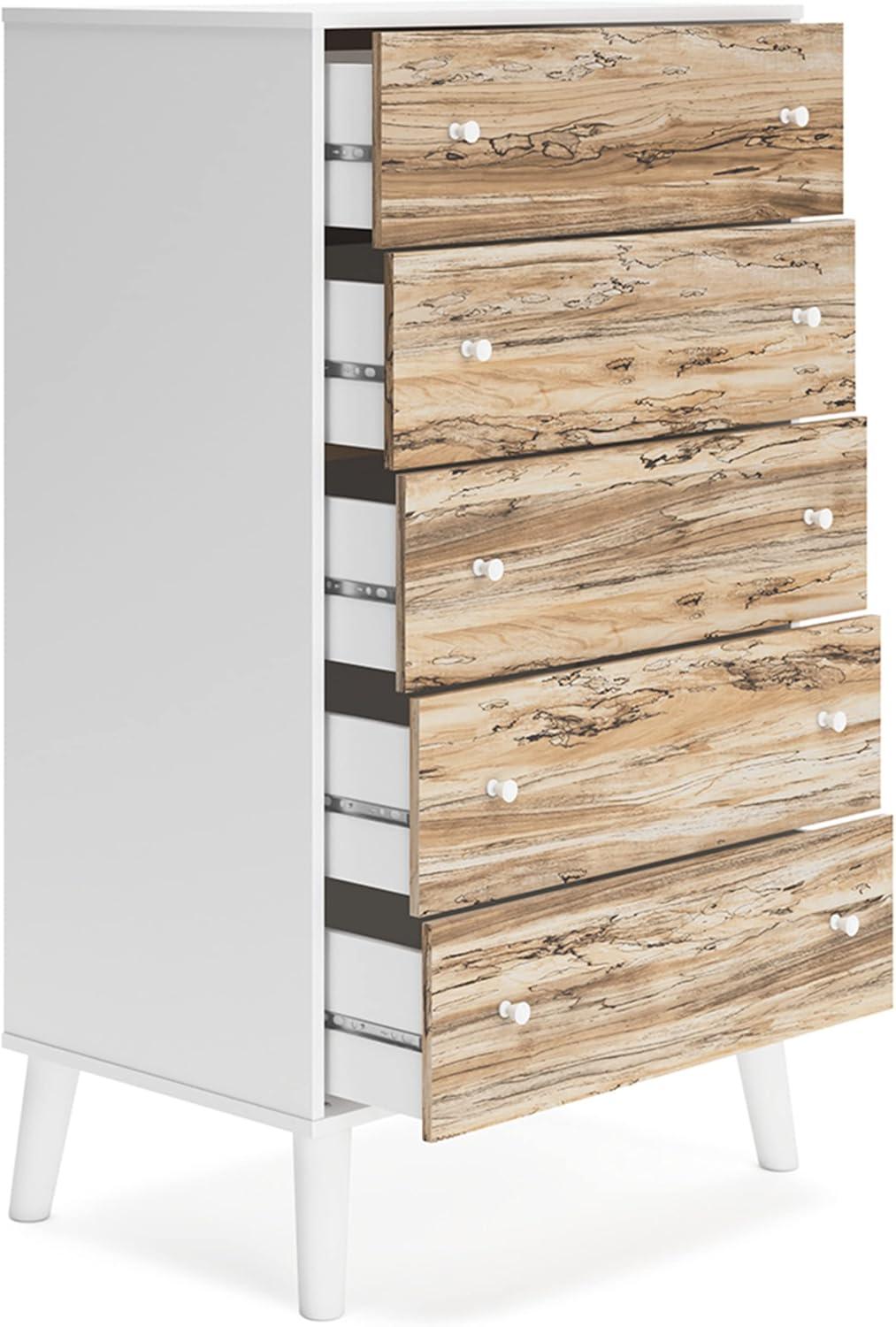 Signature Design by Ashley Contemporary Piperton Chest of Drawers, Two-tone Brown/White